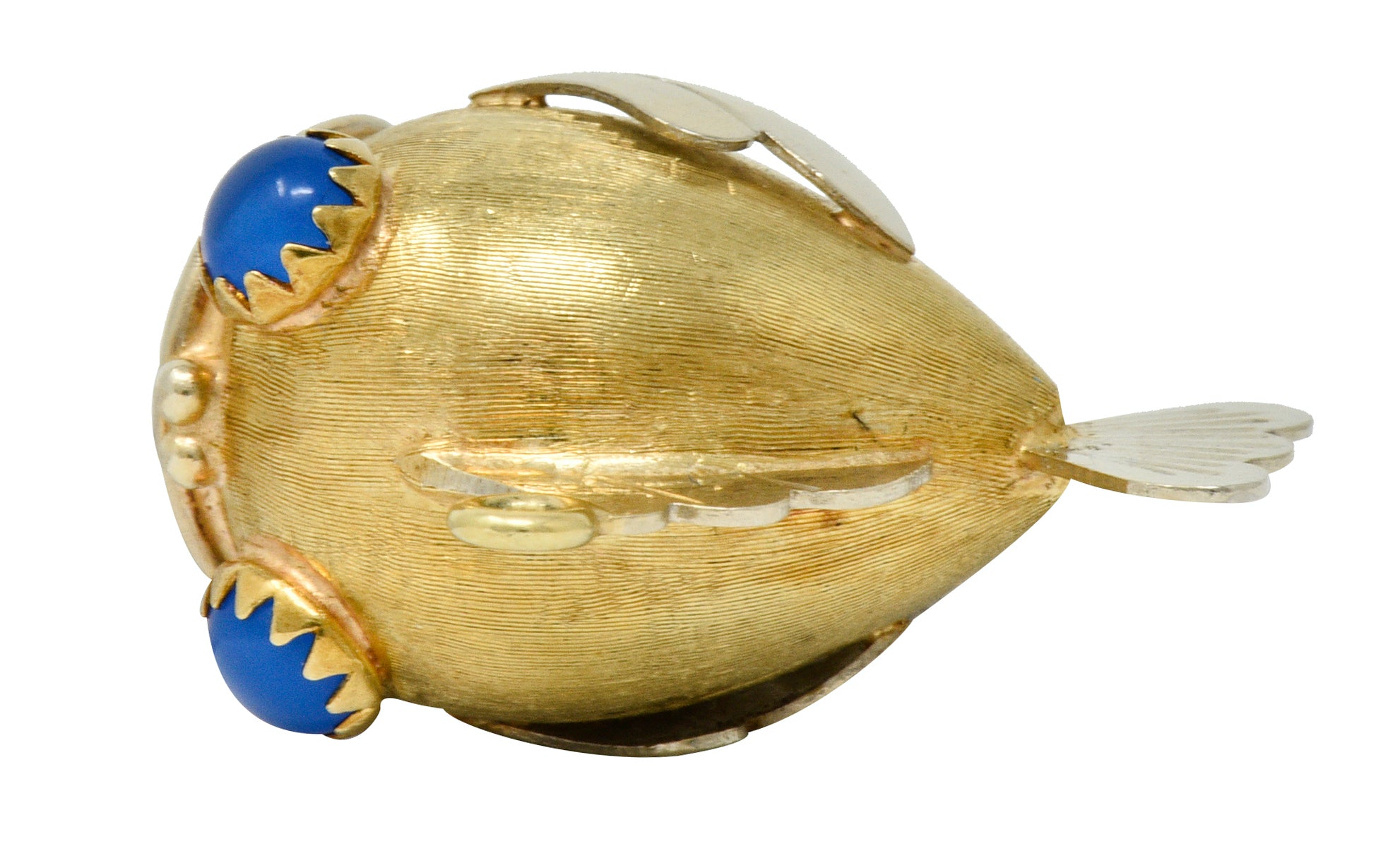 1960's Vintage 14 Karat Two-Tone Gold Fish Charmcharm - Wilson's Estate Jewelry