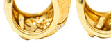 Carrera Y Carrera Diamond 18 Karat Yellow Gold Repoussé Cherub Vintage J Hoop Earirngs Wilson's Estate Jewelry