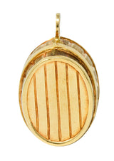 Vintage Italian 18 Karat Gold Barrel Keg Charmcharm - Wilson's Estate Jewelry