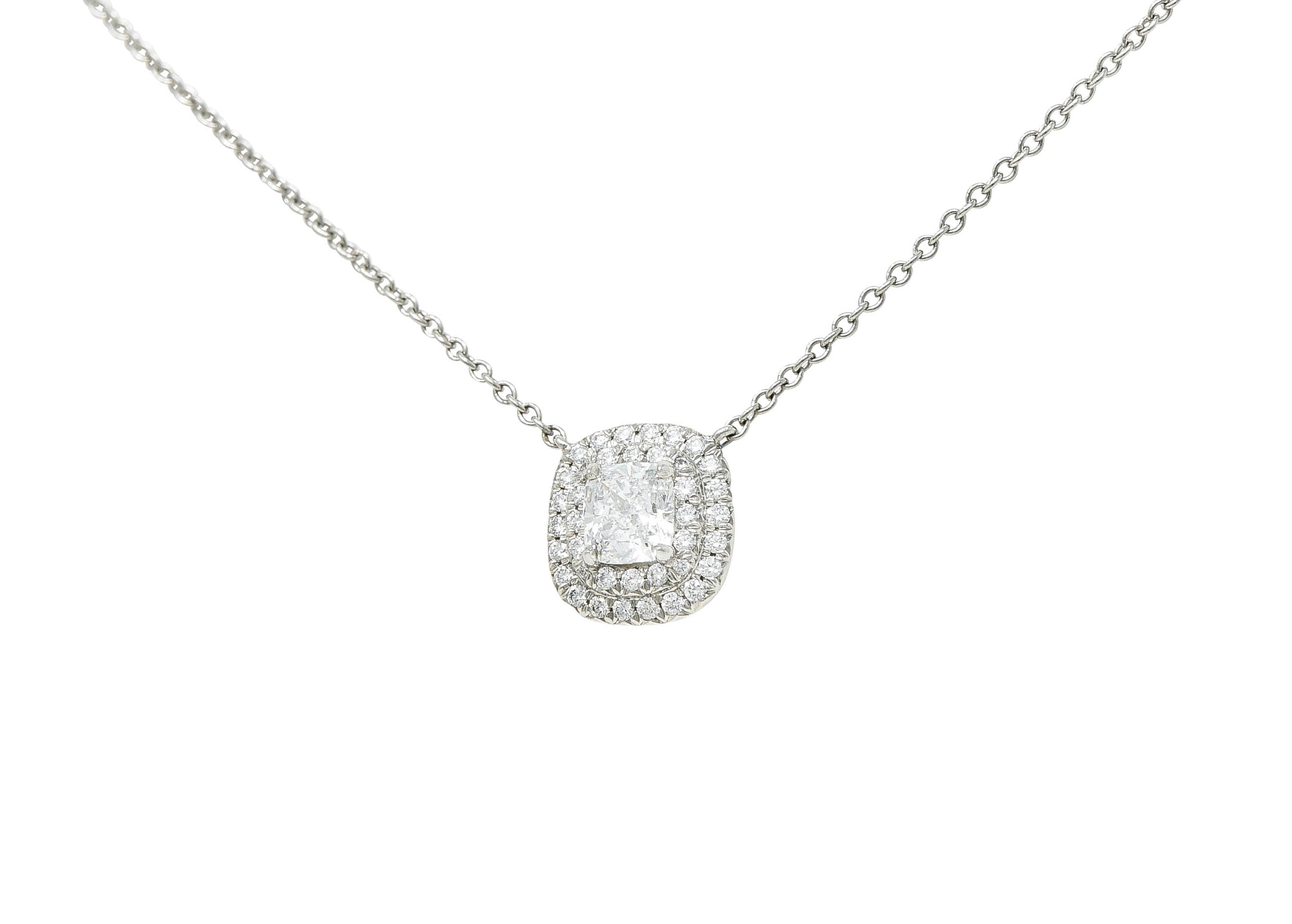 Tiffany & Co. 1.00 CTW Diamond Platinum Soleste Station NecklaceNecklace - Wilson's Estate Jewelry