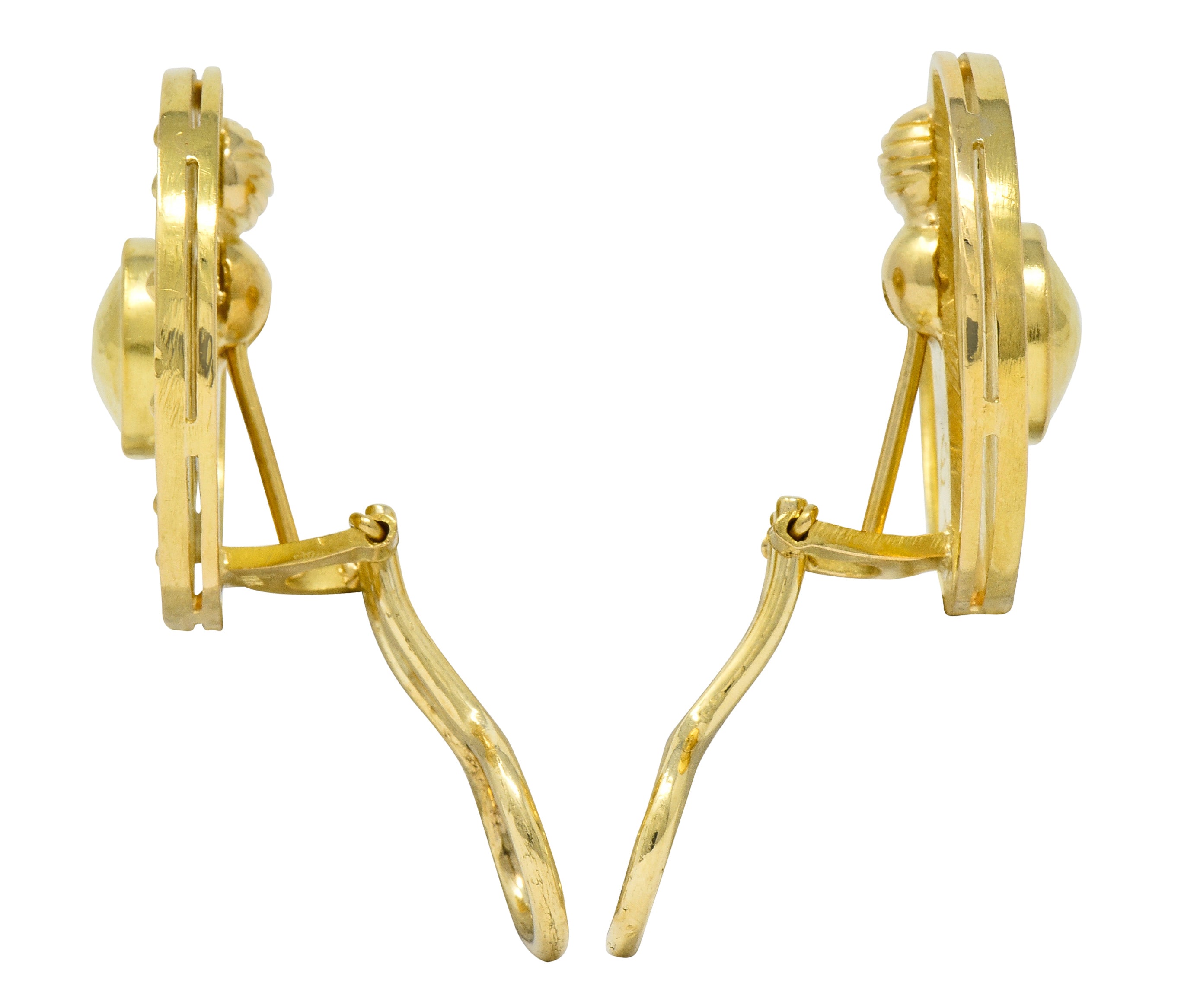 Elizabeth Locke Contemporary 18 Karat Gold Daisy Earrings - Wilson's Estate Jewelry