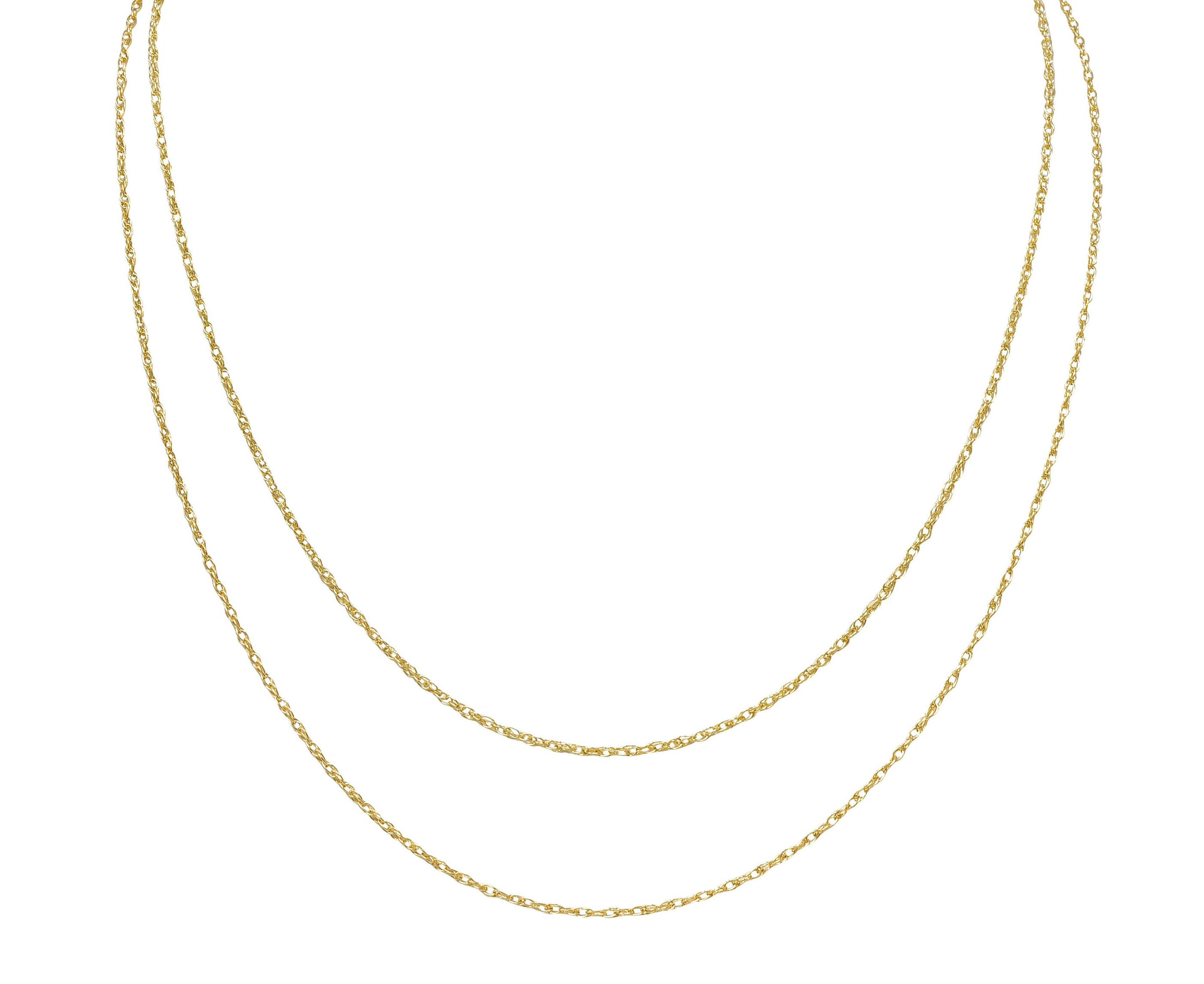 Contemporary 14 Karat Gold Spiga Rope Chain NecklaceNecklace - Wilson's Estate Jewelry