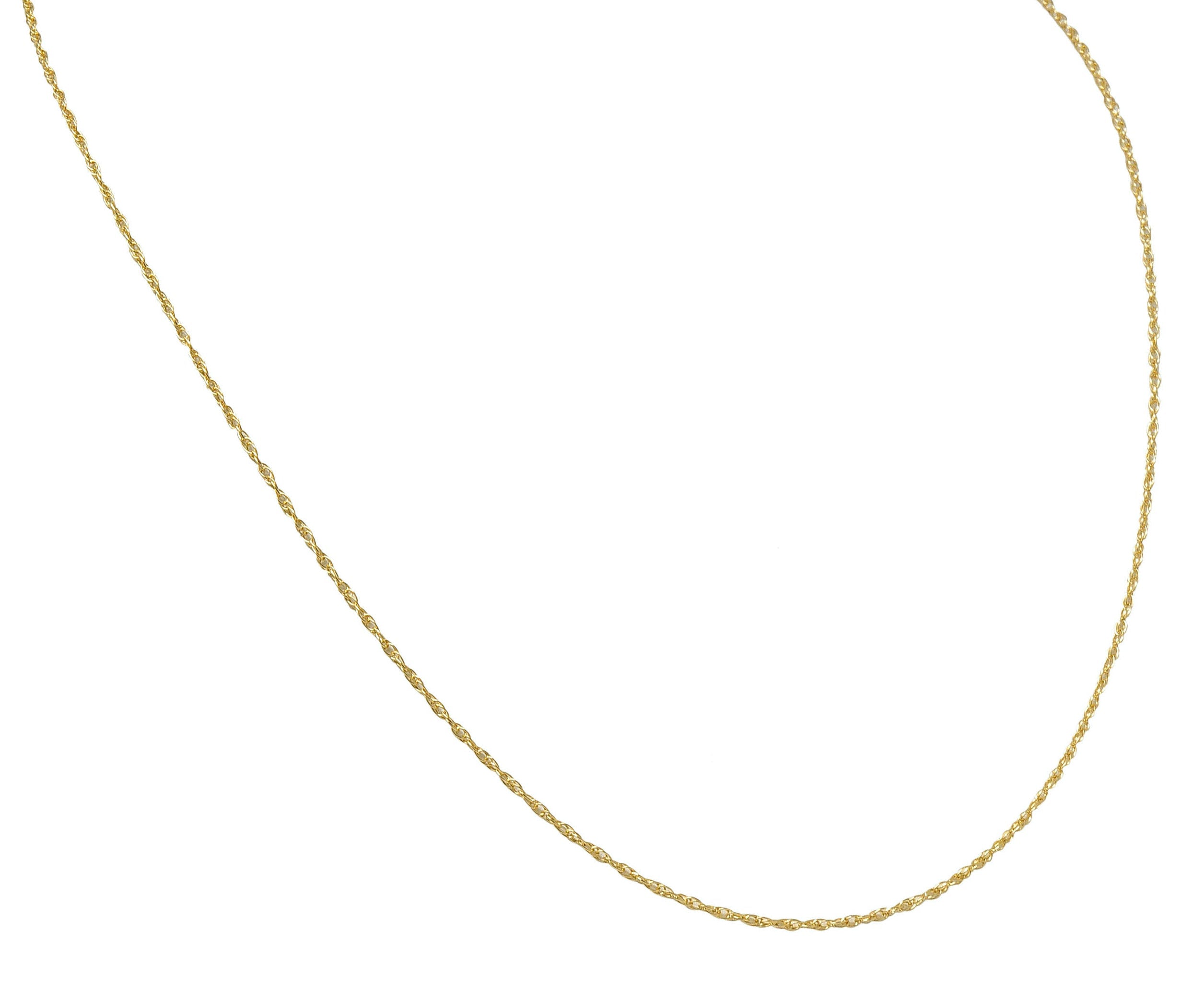 Contemporary 14 Karat Gold Spiga Rope Chain NecklaceNecklace - Wilson's Estate Jewelry