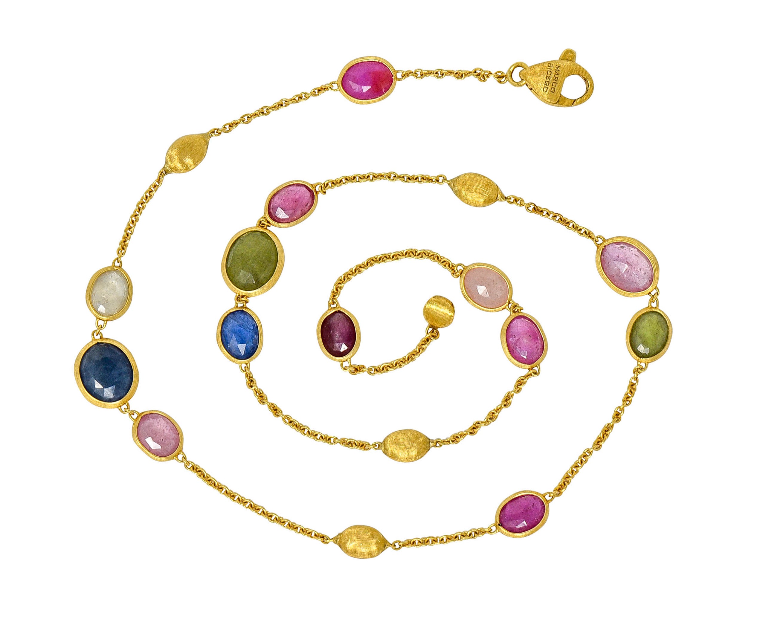 Marco Bicego Sapphire 18 Karat Gold Confetti Necklace - Wilson's Estate Jewelry