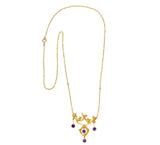 Art Nouveau Amethyst 14 Karat Gold Foliate Whiplash Swag NecklaceNecklace - Wilson's Estate Jewelry