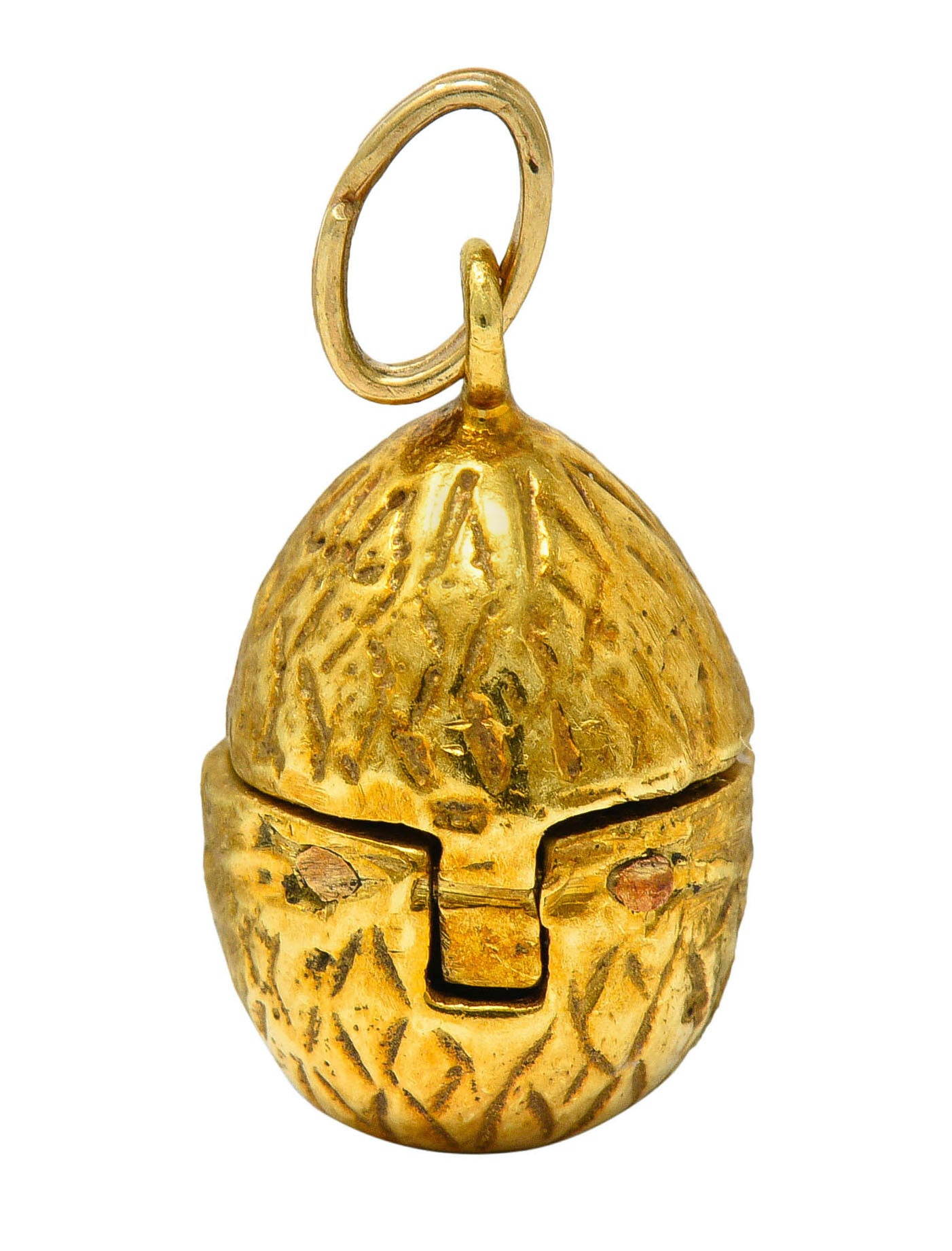 Retro 14 Karat Gold Chick In Egg Charmcharm - Wilson's Estate Jewelry