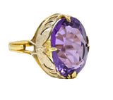 Art Nouveau Amethyst 14 Karat Two-Tone Gold Butterfly Statement RingRing - Wilson's Estate Jewelry