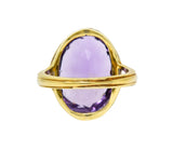 Art Nouveau Amethyst 14 Karat Two-Tone Gold Butterfly Statement RingRing - Wilson's Estate Jewelry