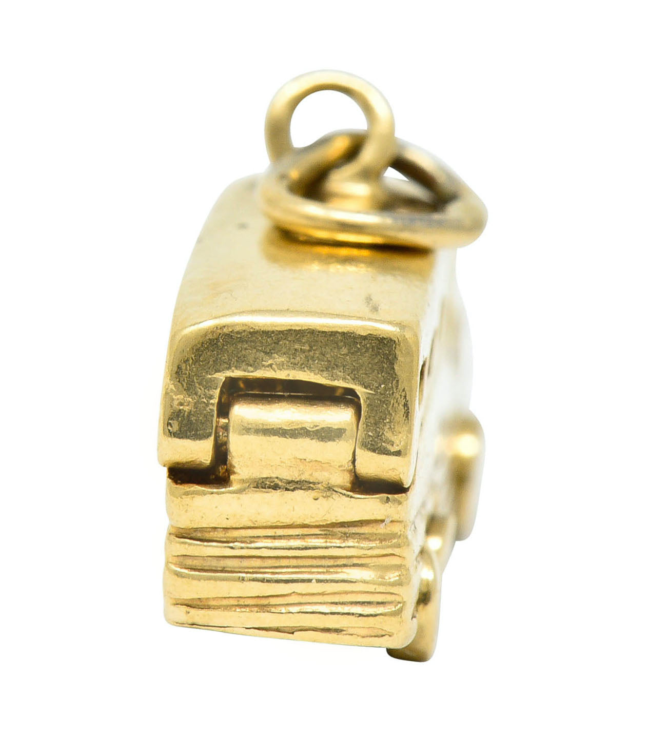 Retro 14 Karat Gold Articulated Scenicruiser Greyhound Bus Charmcharm - Wilson's Estate Jewelry