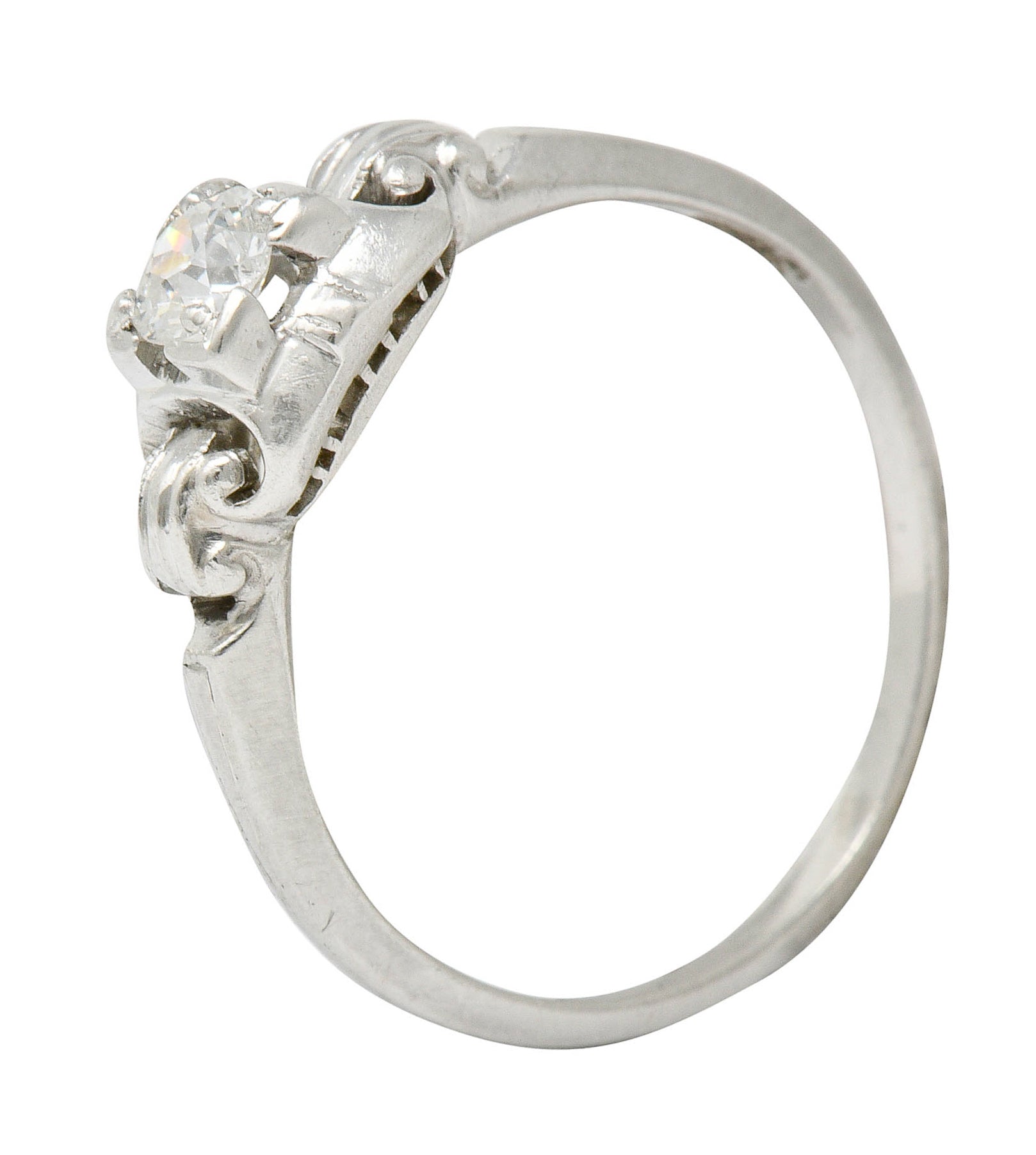 Granat Bros. Diamond Platinum Engagement Ring Circa 1930sRing - Wilson's Estate Jewelry