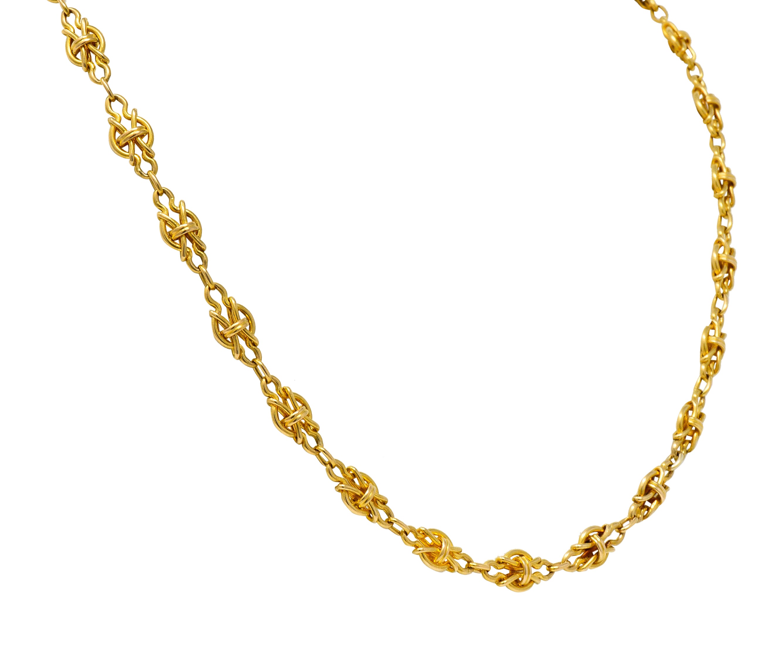 Victorian 18 Karat Gold 29 Inch Long Chain Necklace Circa 1900Necklace - Wilson's Estate Jewelry