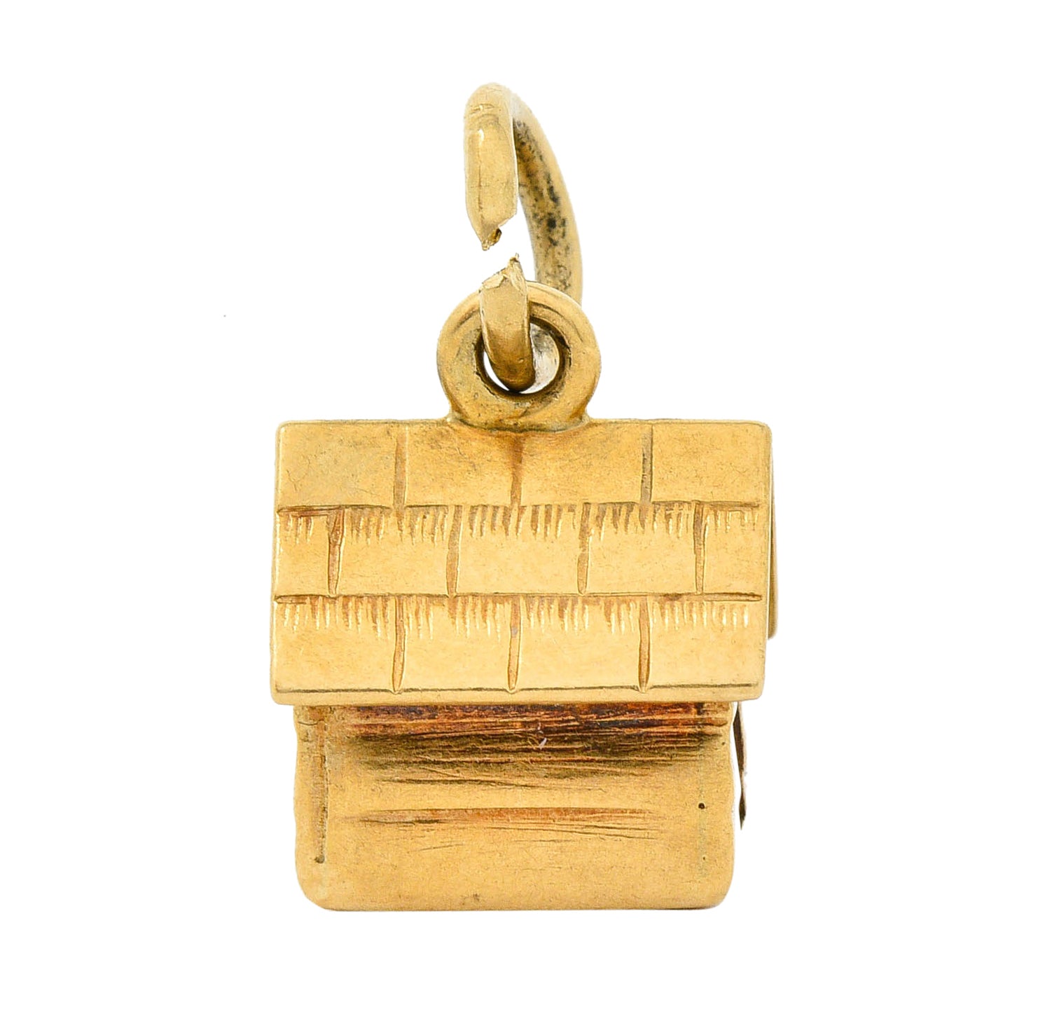 Retro 14 Karat Gold Doghouse Charm Circa 1950charm - Wilson's Estate Jewelry