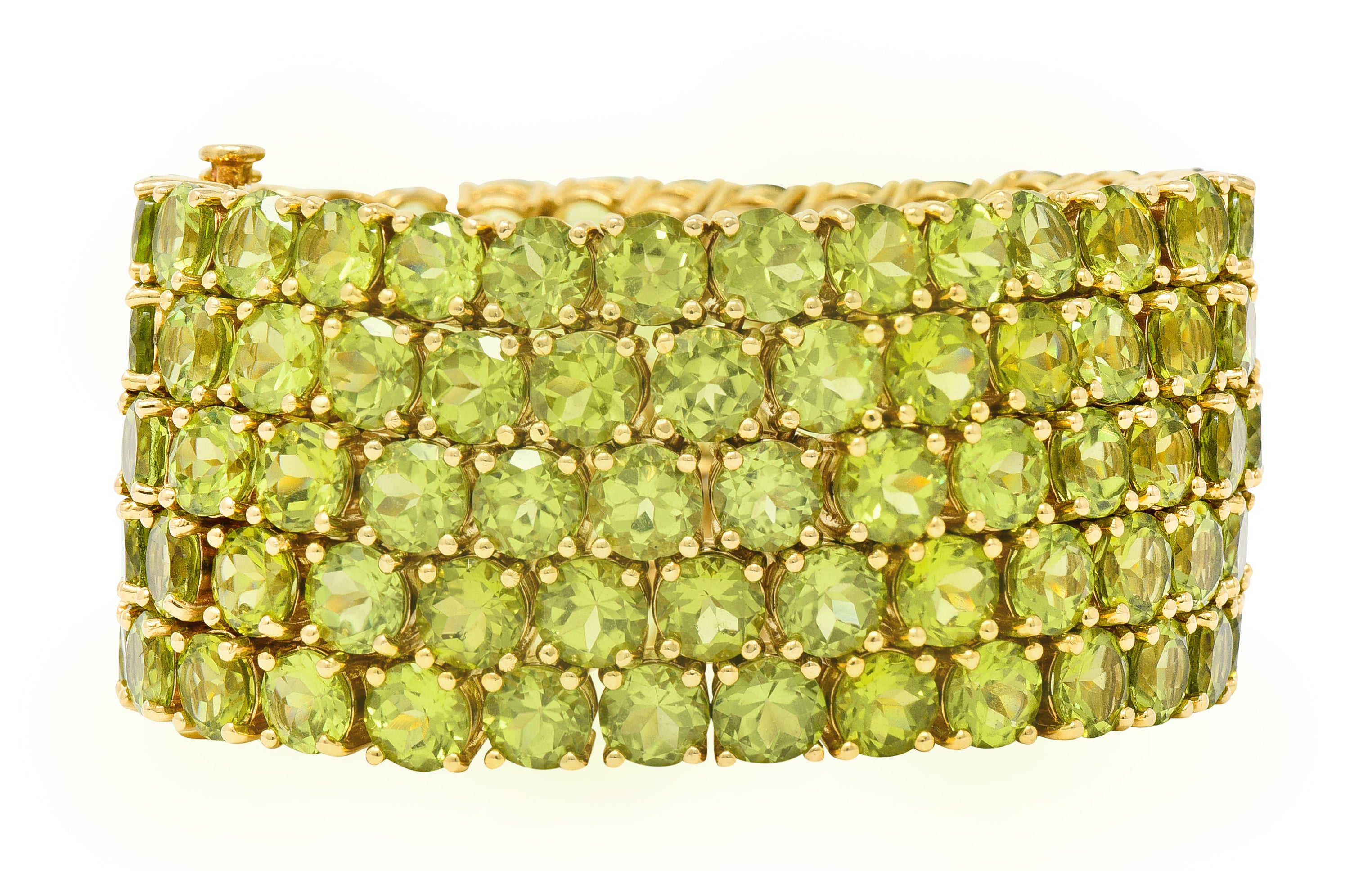 Paolo Costagli 145.00 CTW Peridot 18 Karat Rose Gold Gemstone BraceletBracelet - Wilson's Estate Jewelry