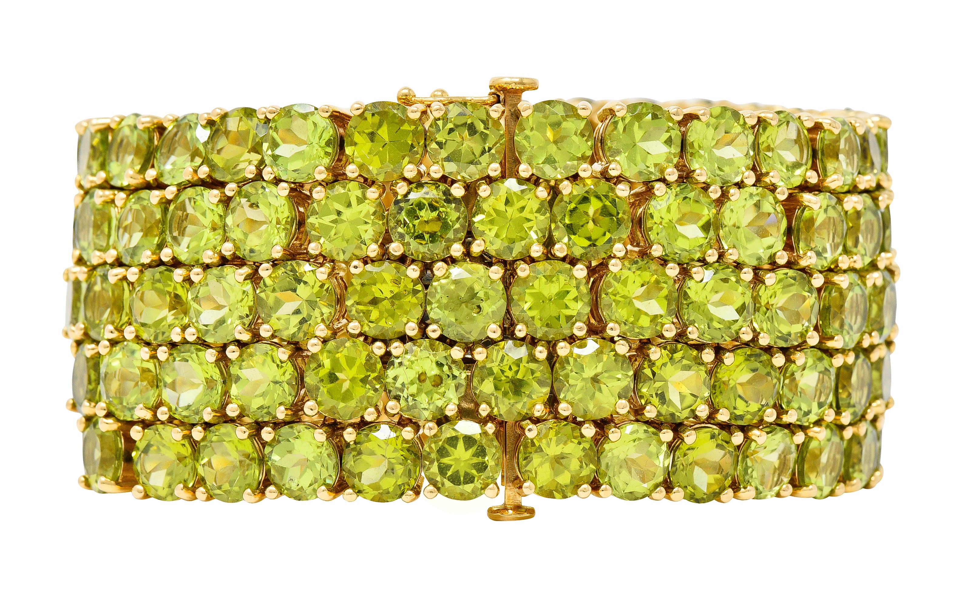 Paolo Costagli 145.00 CTW Peridot 18 Karat Rose Gold Gemstone BraceletBracelet - Wilson's Estate Jewelry