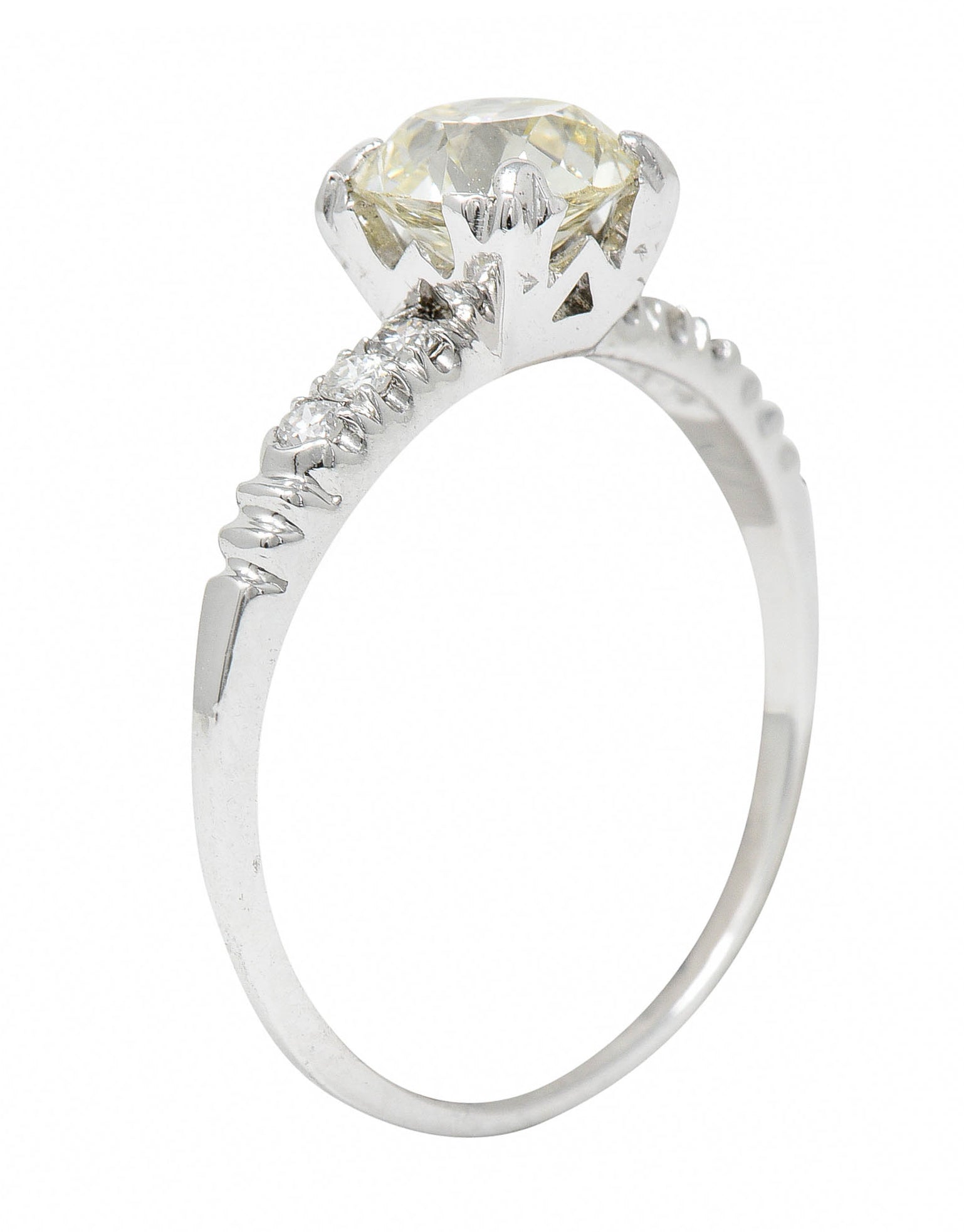 1950's Maurice Tishman 1.28 CTW Diamond Platinum Engagement RingRing - Wilson's Estate Jewelry