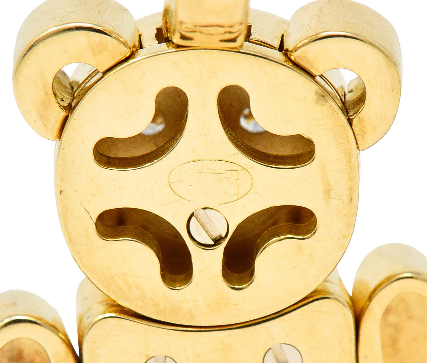 Chopard Diamond 18 Karat Yellow Gold Happy Diamond Bear PendantNecklace - Wilson's Estate Jewelry