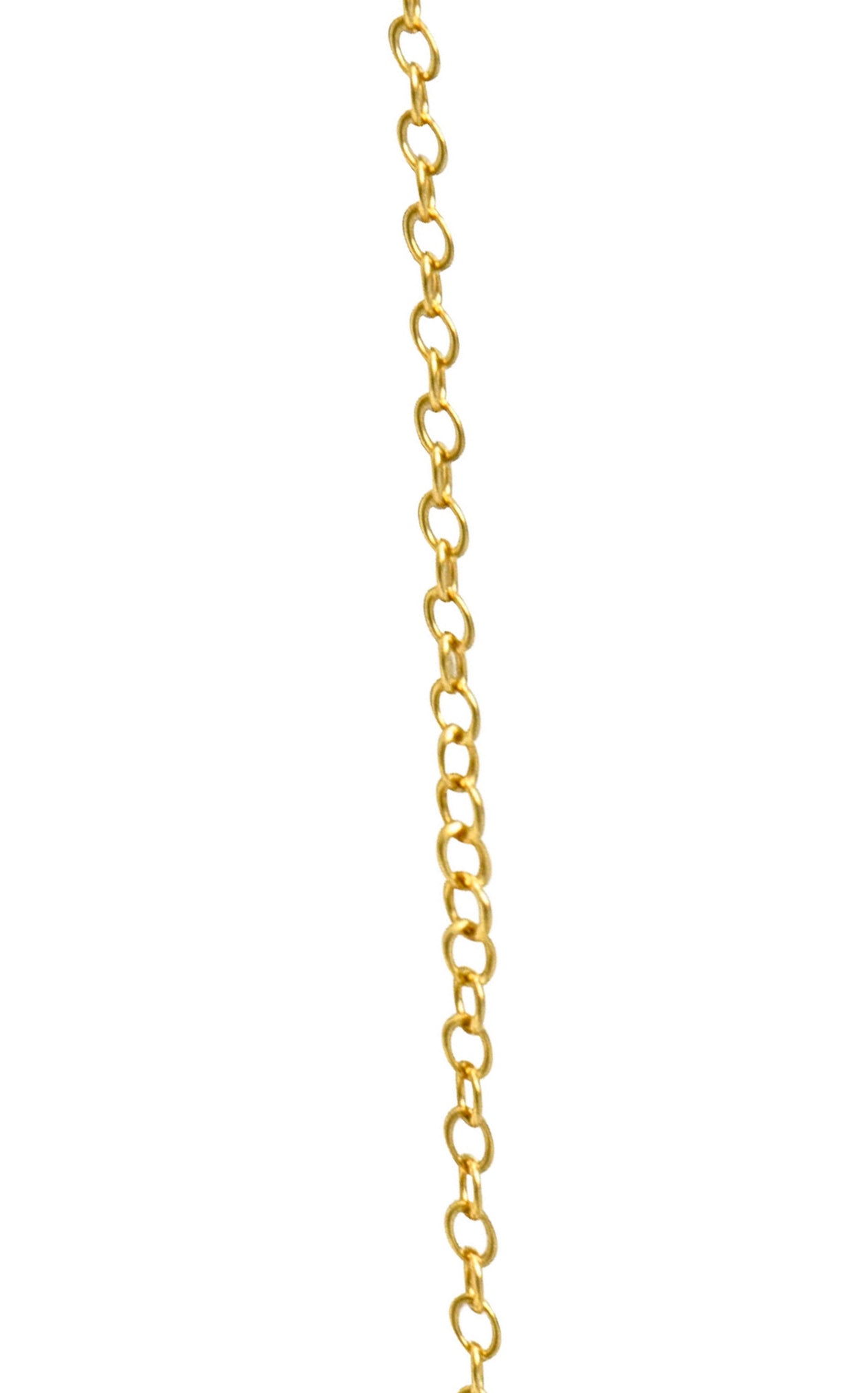 Elsa Peretti Tiffany & Co. Jade 18 Karat Gold Touchstone Pendant Necklace - Wilson's Estate Jewelry