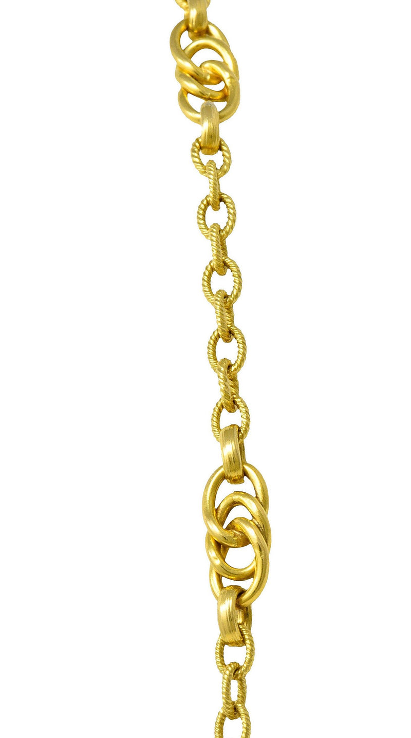 Vintage Italian 18 Karat Gold 30 Inch Long Chain NecklaceNecklace - Wilson's Estate Jewelry