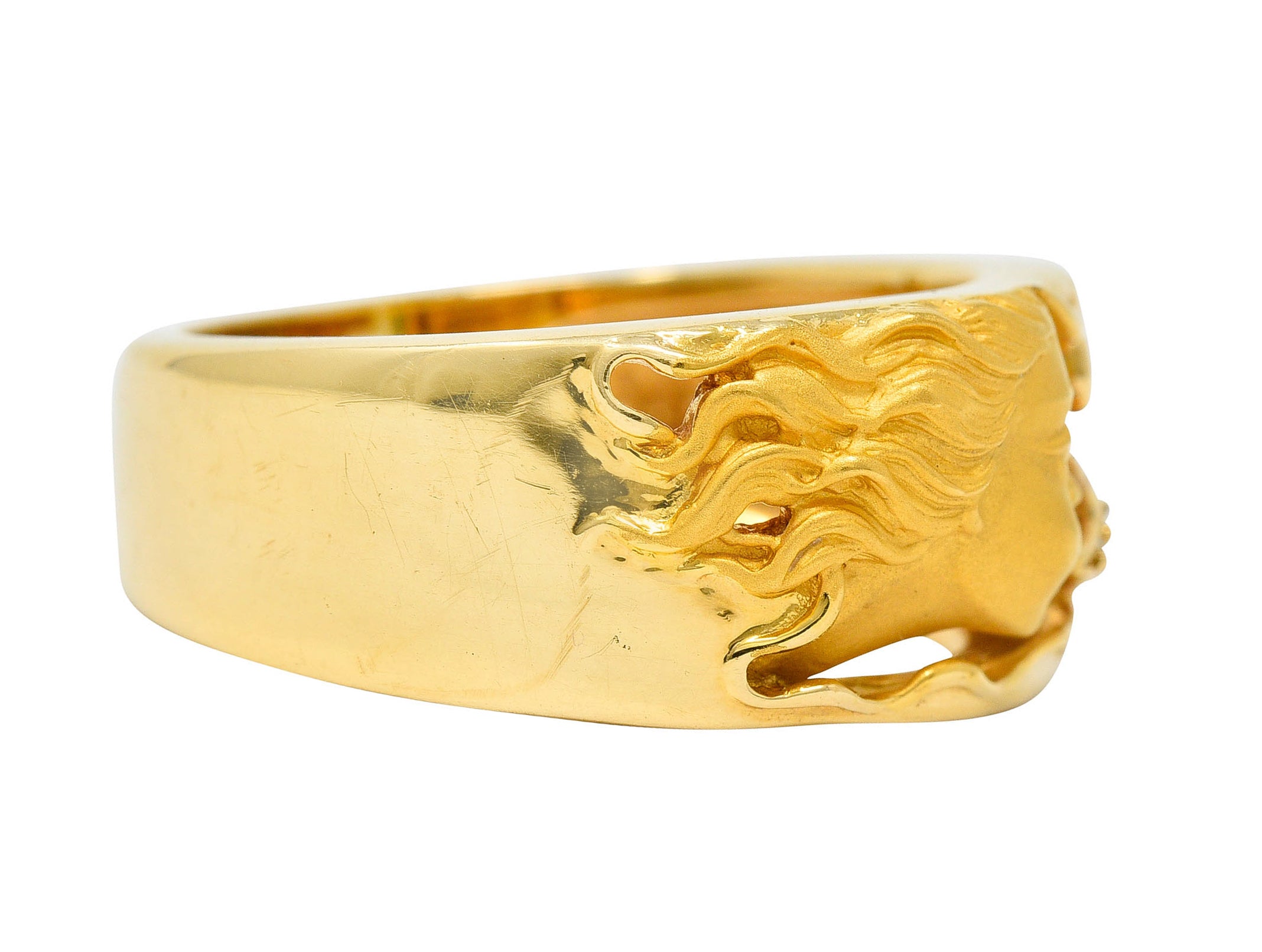 Carrera Y Carrera Diamond 18 Karat Gold Wind Nymph Band RingRing - Wilson's Estate Jewelry