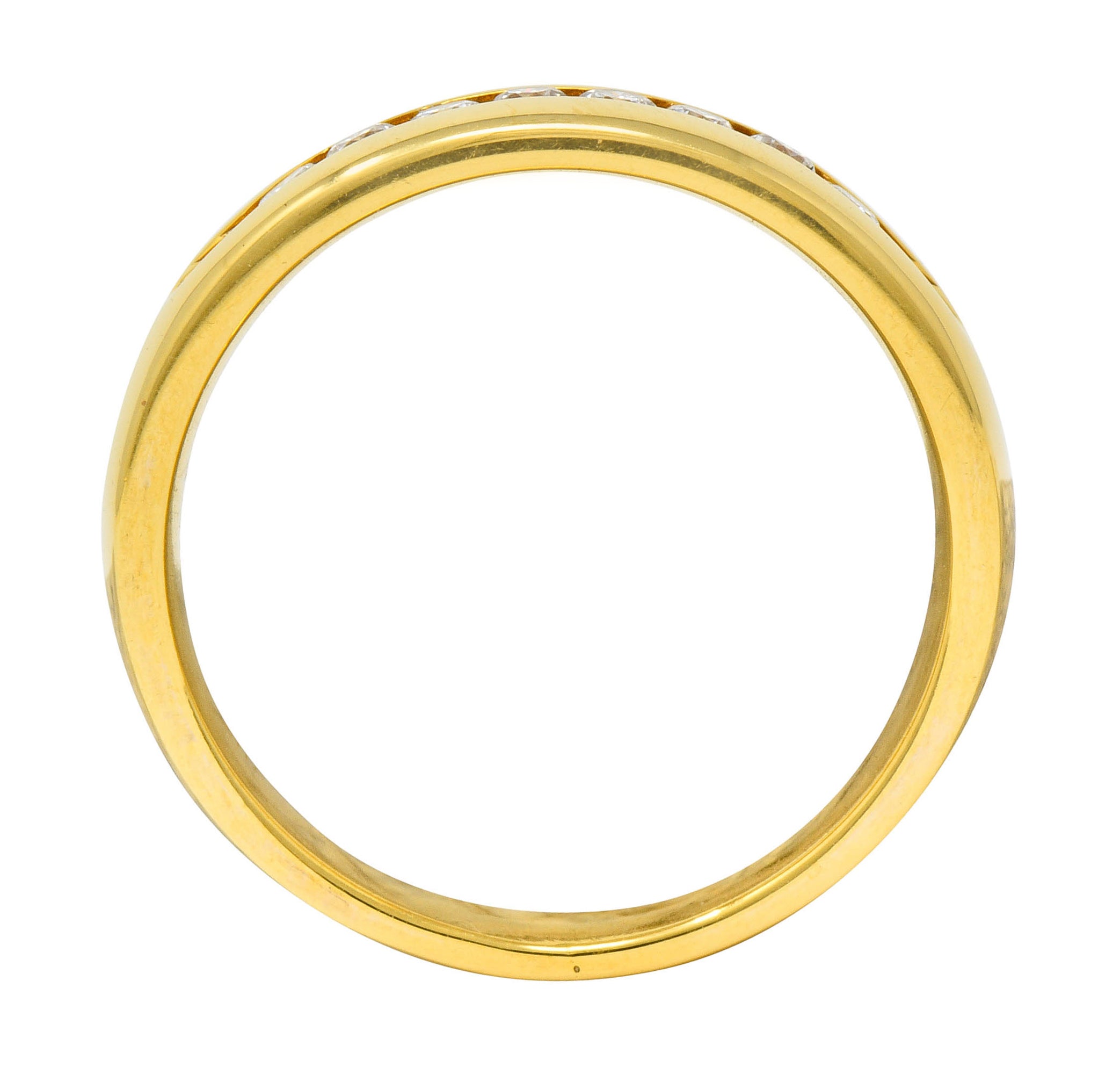 Modern 0.25 CTW Diamond 14 Karat Gold Men's Channel BandRing - Wilson's Estate Jewelry