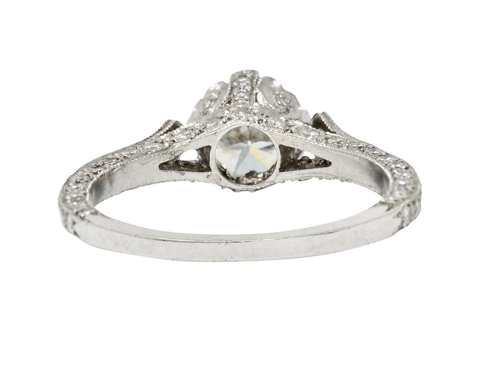 Contemporary 2.27 CTW Diamond Platinum Heart Engagement GIARing - Wilson's Estate Jewelry