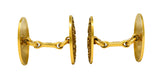 Lucky Art Nouveau 14 Karat Gold Men's Clover CufflinksCufflinks - Wilson's Estate Jewelry