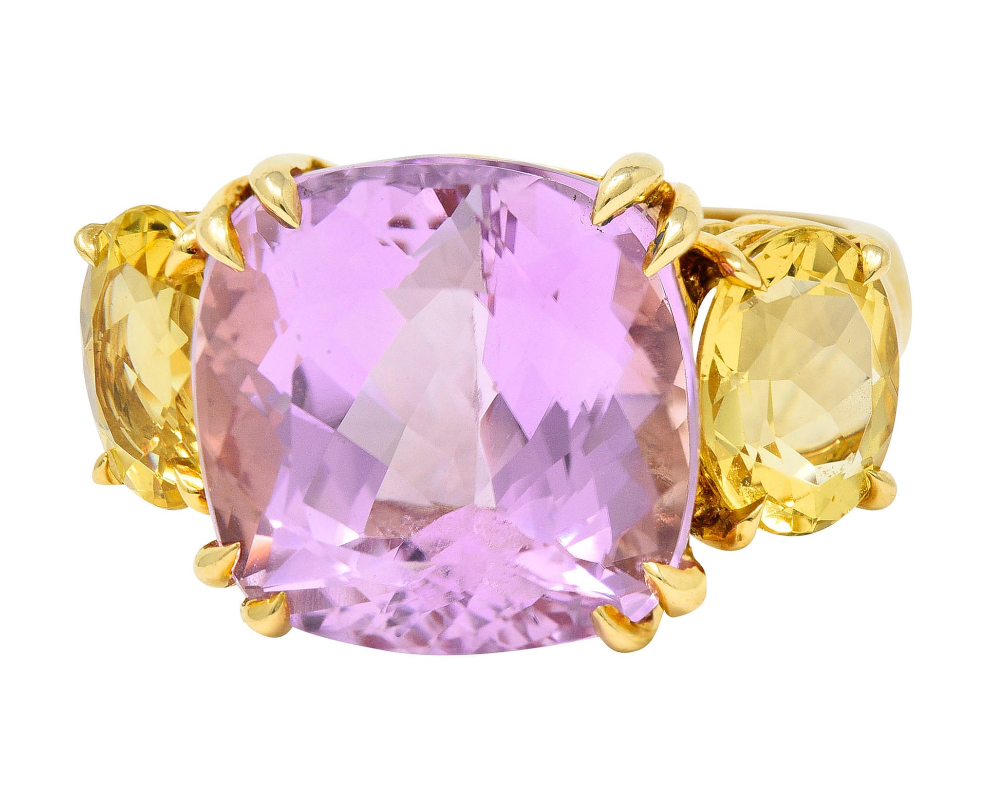 Seaman Schepps Kunzite Topaz 18 Karat Gold Cocktail RingRing - Wilson's Estate Jewelry