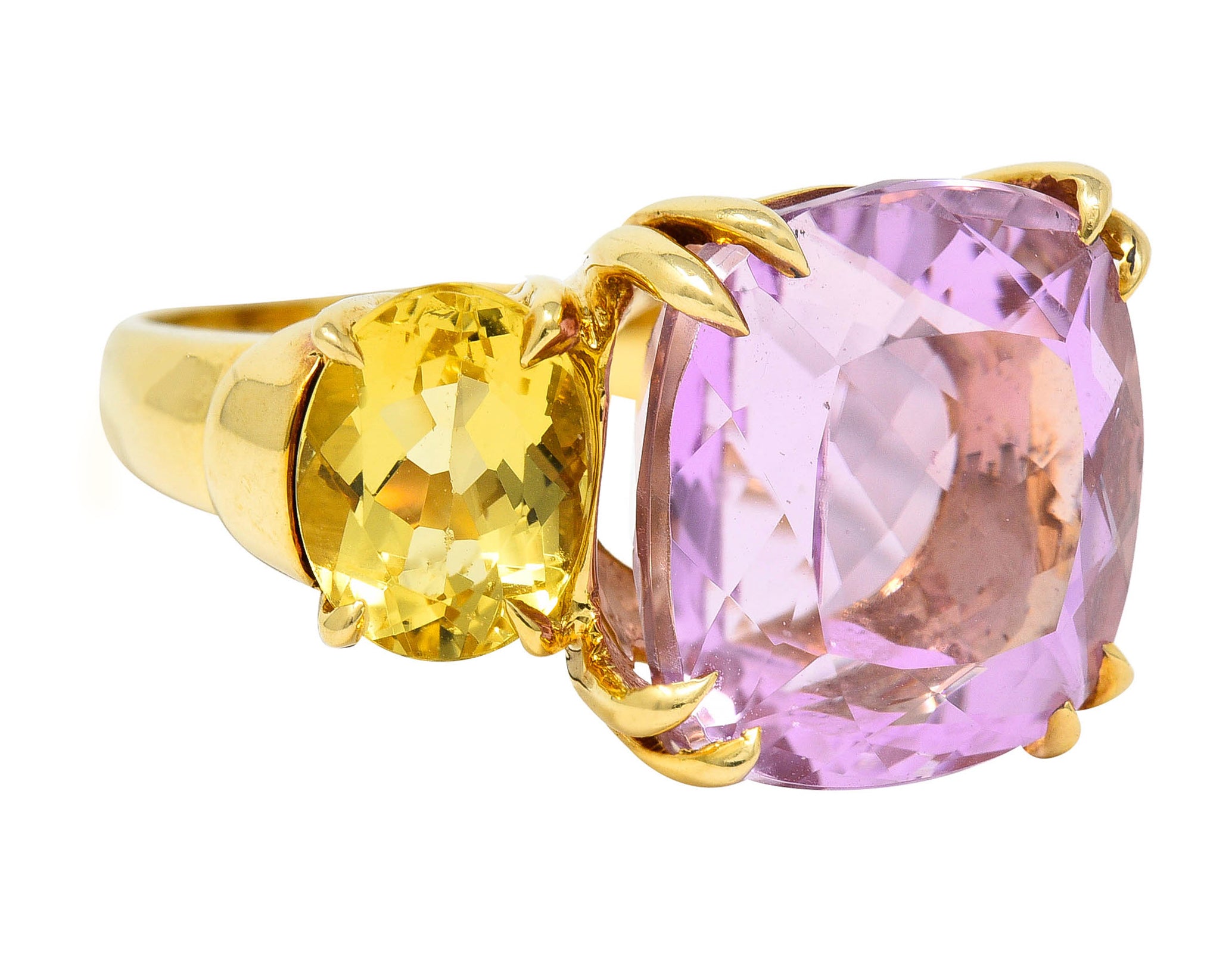 Seaman Schepps Kunzite Topaz 18 Karat Gold Cocktail RingRing - Wilson's Estate Jewelry