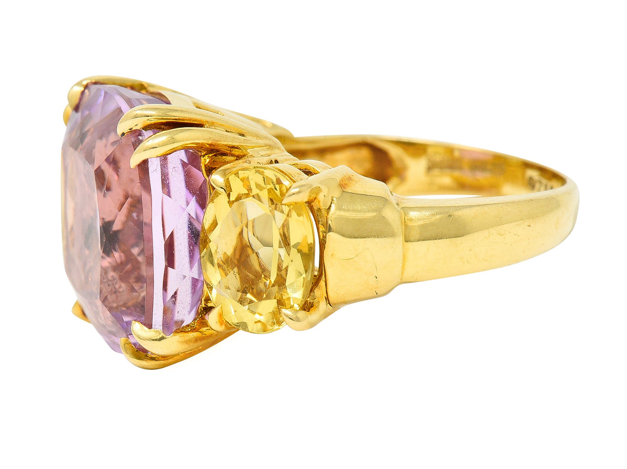 Seaman Schepps Kunzite Topaz 18 Karat Gold Cocktail RingRing - Wilson's Estate Jewelry