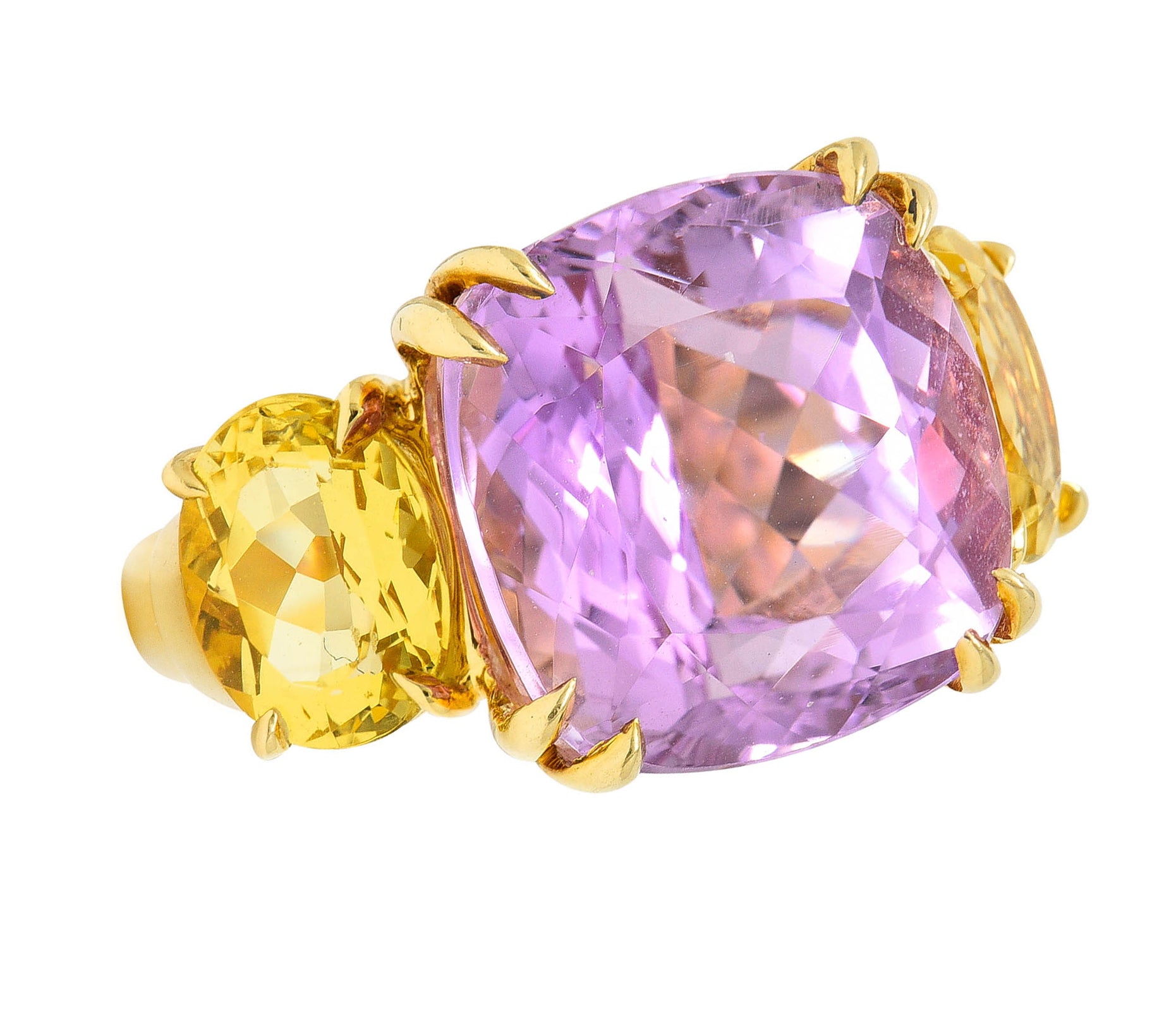 Seaman Schepps Kunzite Topaz 18 Karat Gold Cocktail RingRing - Wilson's Estate Jewelry