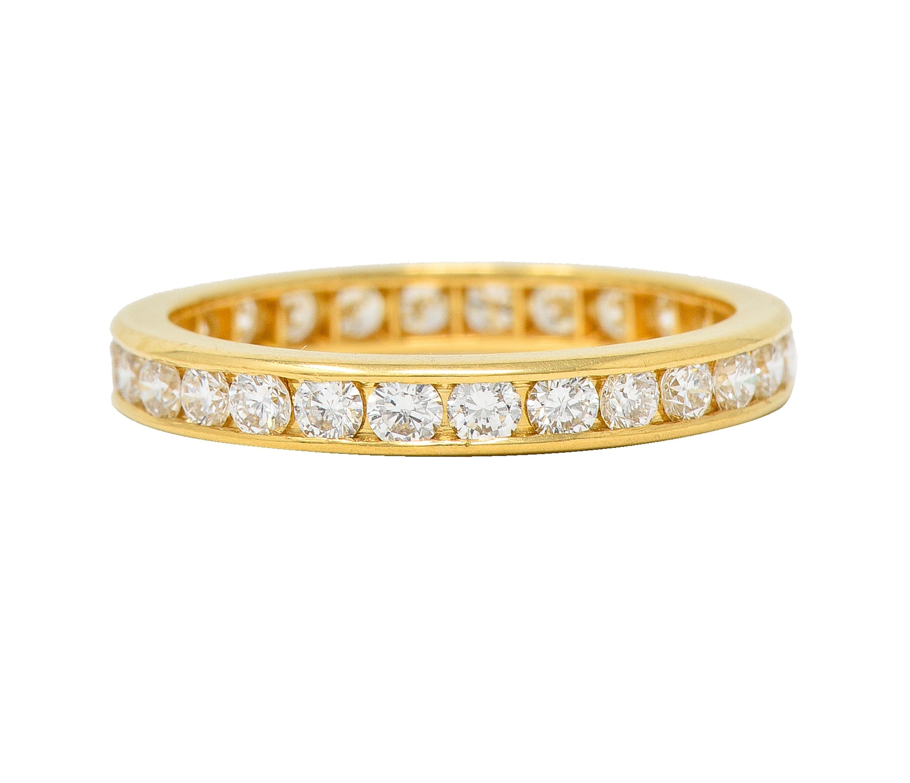 Tiffany & Co. 1.04 CTW Diamond 18 Karat Yellow Gold Eternity Band Ring