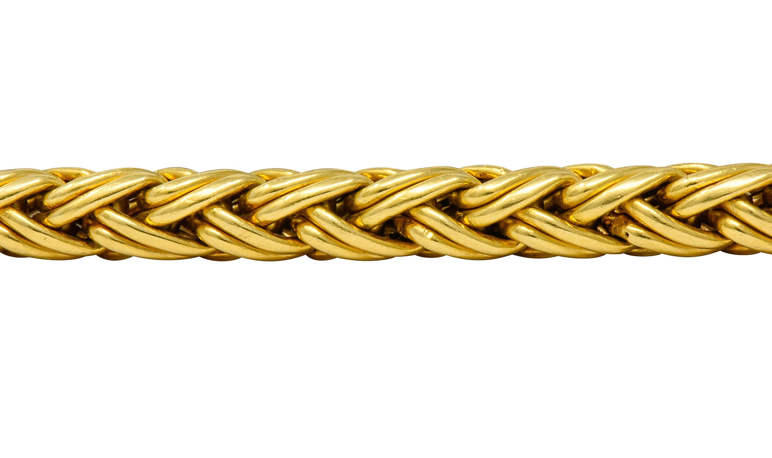 1980's Tiffany & Co. Vintage 18 Karat Gold Wheat Chain Bracelet - Wilson's Estate Jewelry