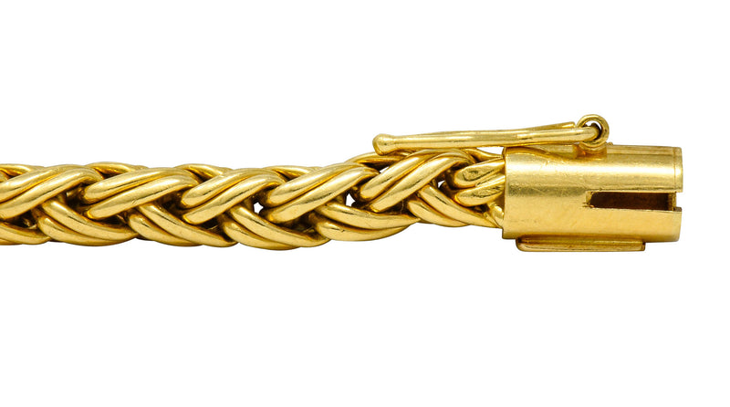 1980's Tiffany & Co. Vintage 18 Karat Gold Wheat Chain Bracelet - Wilson's Estate Jewelry