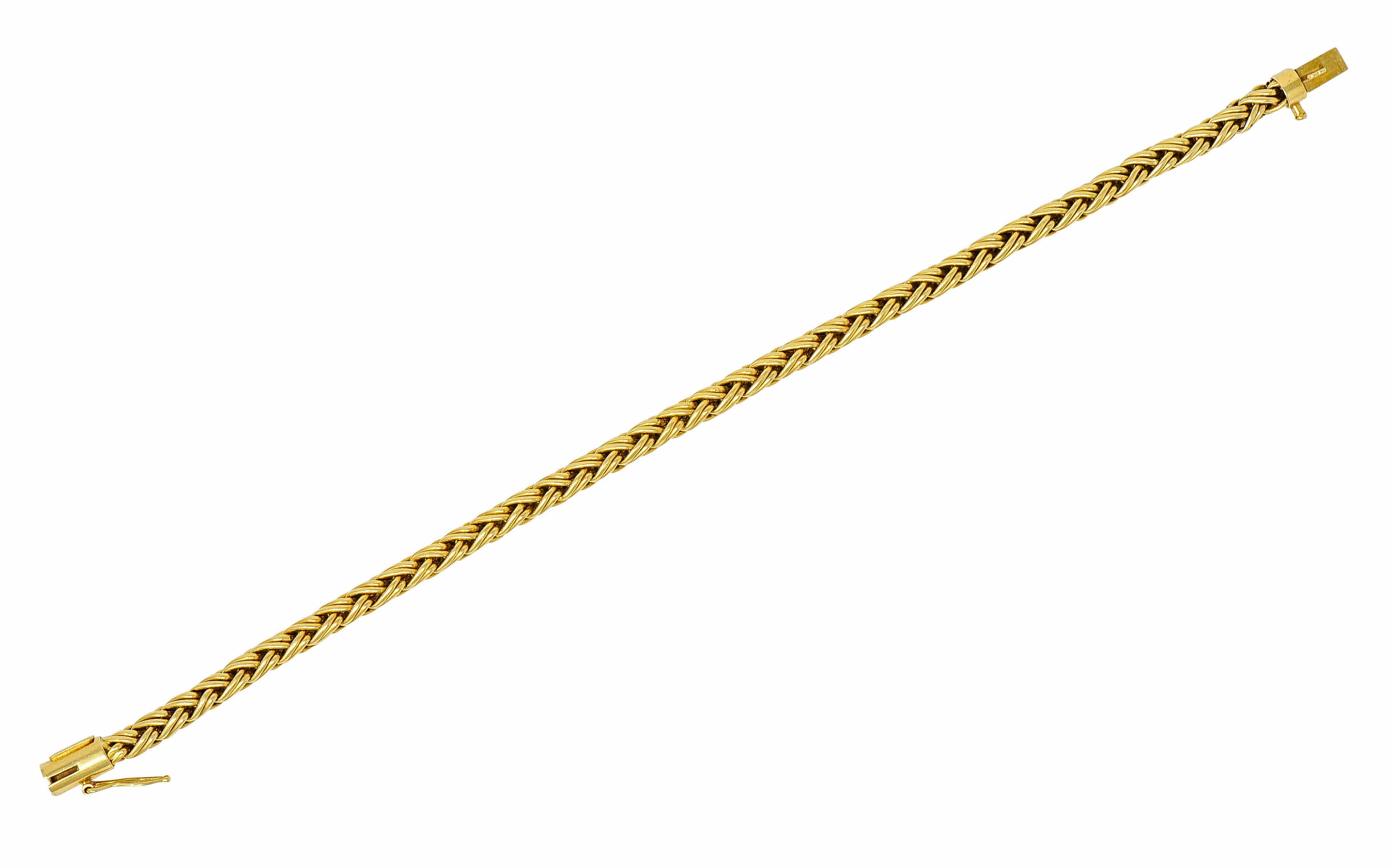 1980's Tiffany & Co. Vintage 18 Karat Gold Wheat Chain Bracelet - Wilson's Estate Jewelry