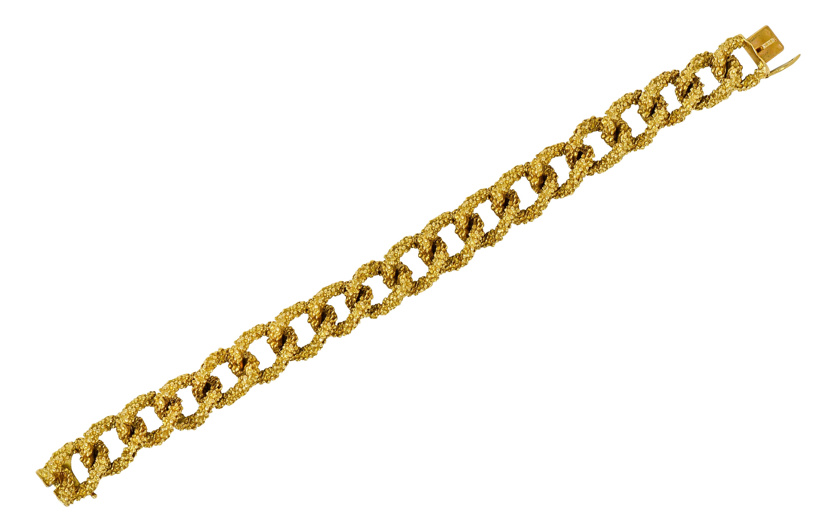 Boucheron Vintage 1960's 18 Karat Gold French Curb Link Bracelet - Wilson's Estate Jewelry