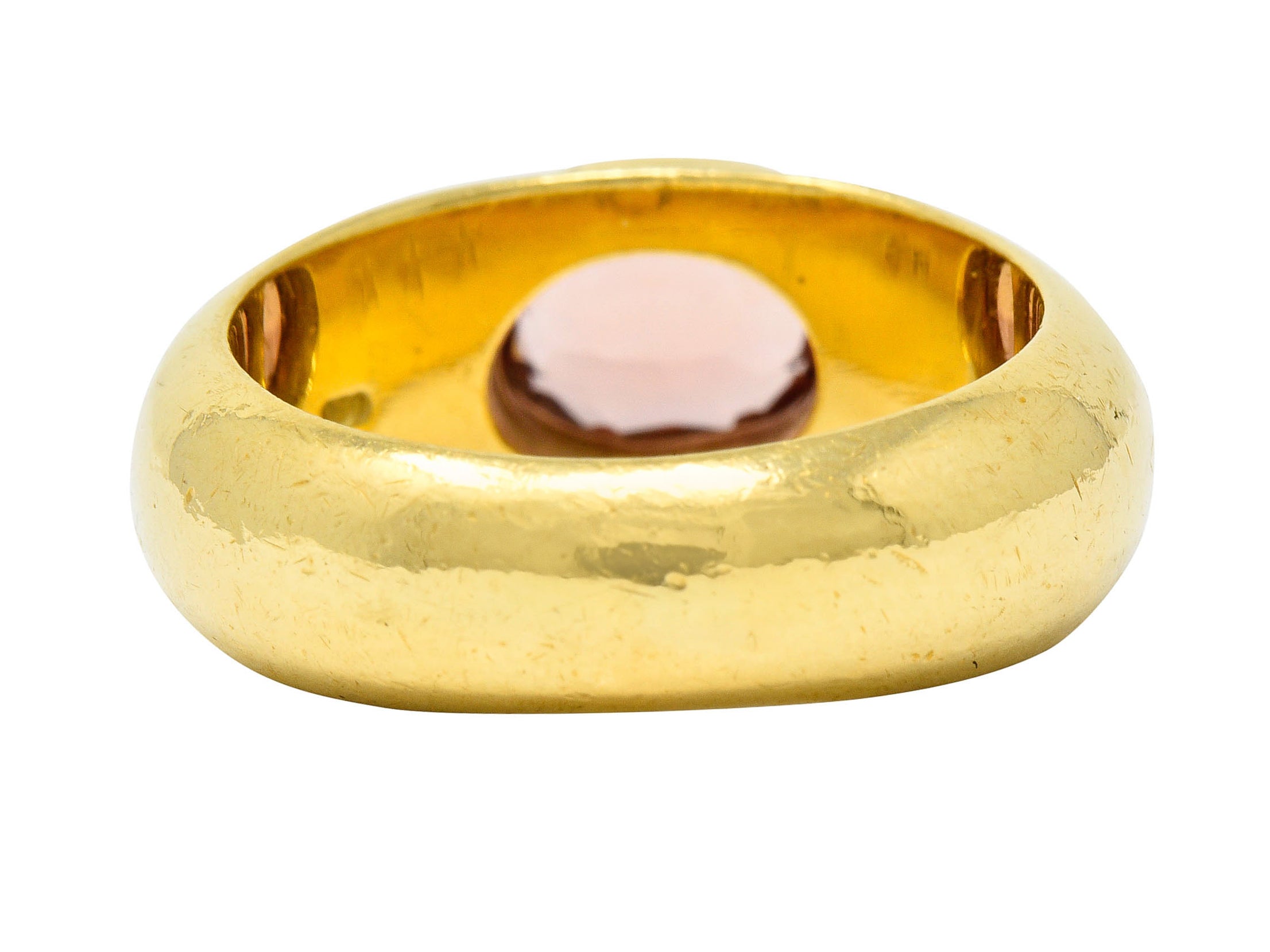 H. Stern Imperial Topaz Diamond 18 Karat Gold Unisex Vintage Band RingRing - Wilson's Estate Jewelry