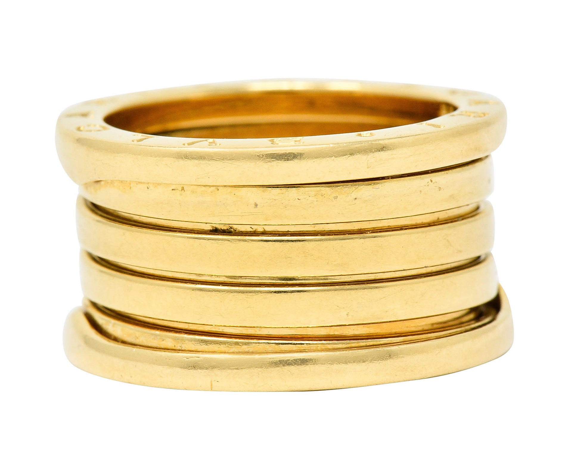 Bulgari 18 Karat Gold B.Zero 1 Tubogas Band RingRing - Wilson's Estate Jewelry