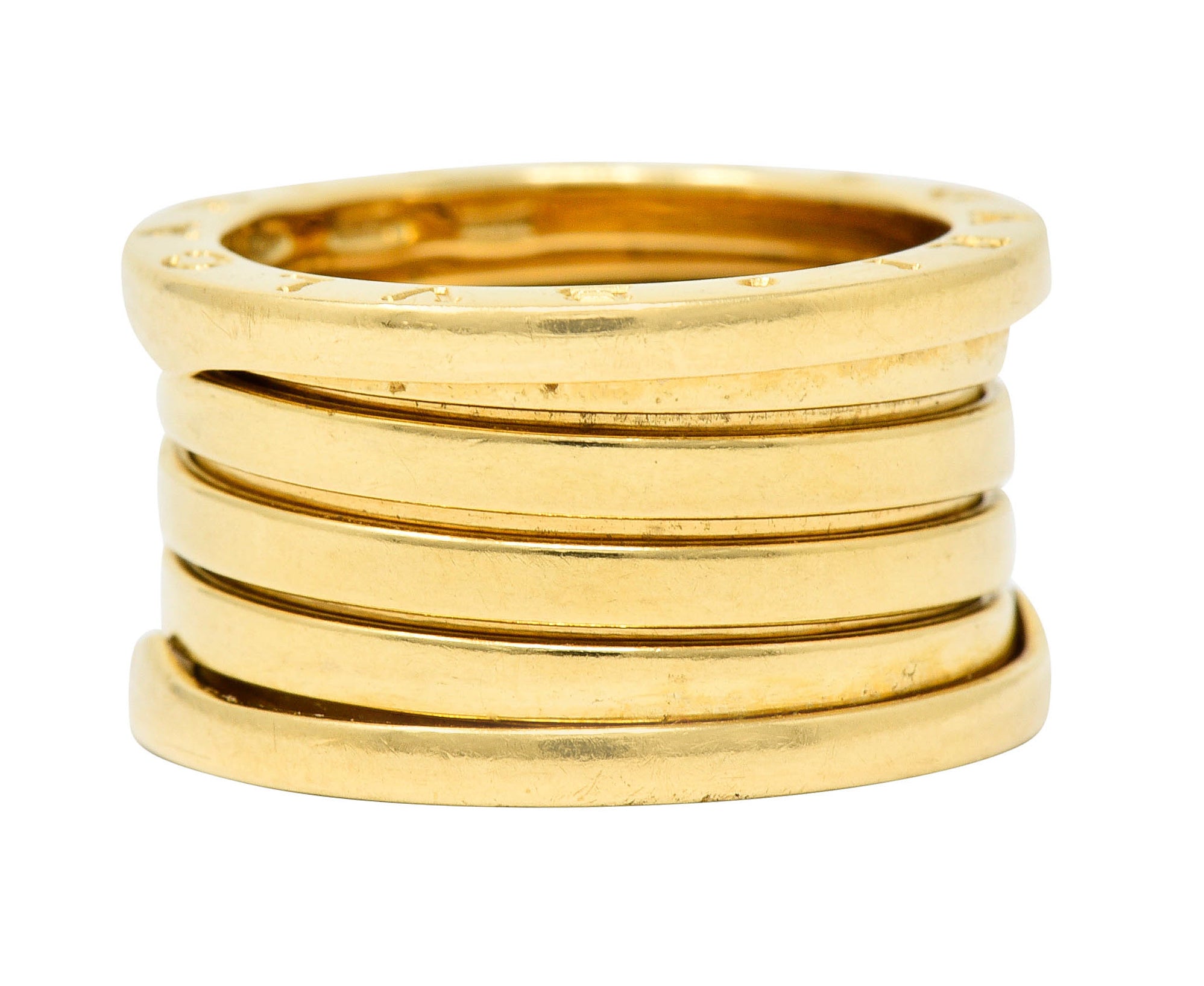 Bulgari 18 Karat Gold B.Zero 1 Tubogas Band RingRing - Wilson's Estate Jewelry