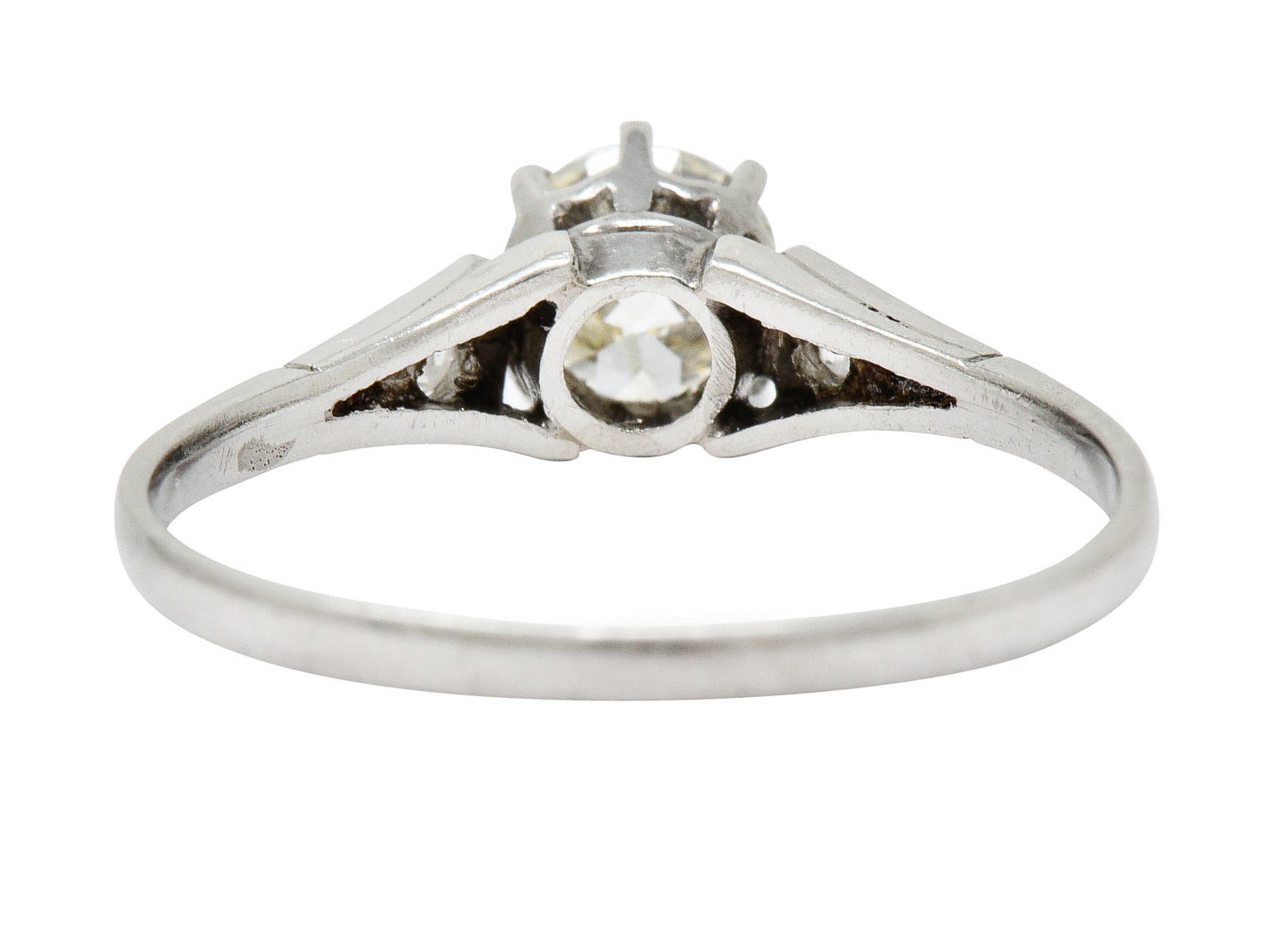 1920's Art Deco 0.66 CTW Diamond Platinum Engagement Ring - Wilson's Estate Jewelry