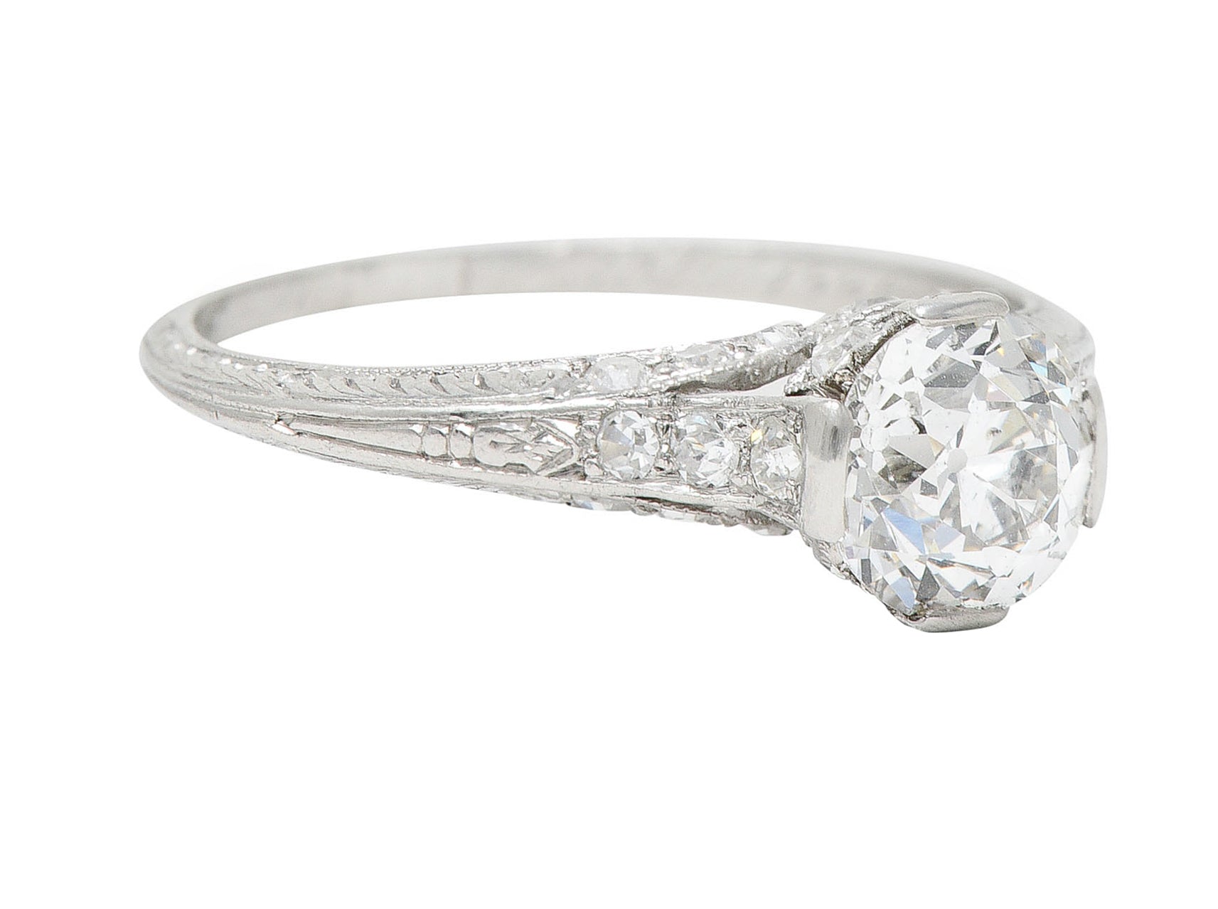 1926 Art Deco 1.62 CTW Diamond Platinum Engagement RingRing - Wilson's Estate Jewelry