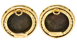 Bulgari 3.00 CTW Diamond Ancient Coin 18 Karat Gold Constantine Monete Ear-Clip Earrings Wilson's Antique & Estate Jewelry