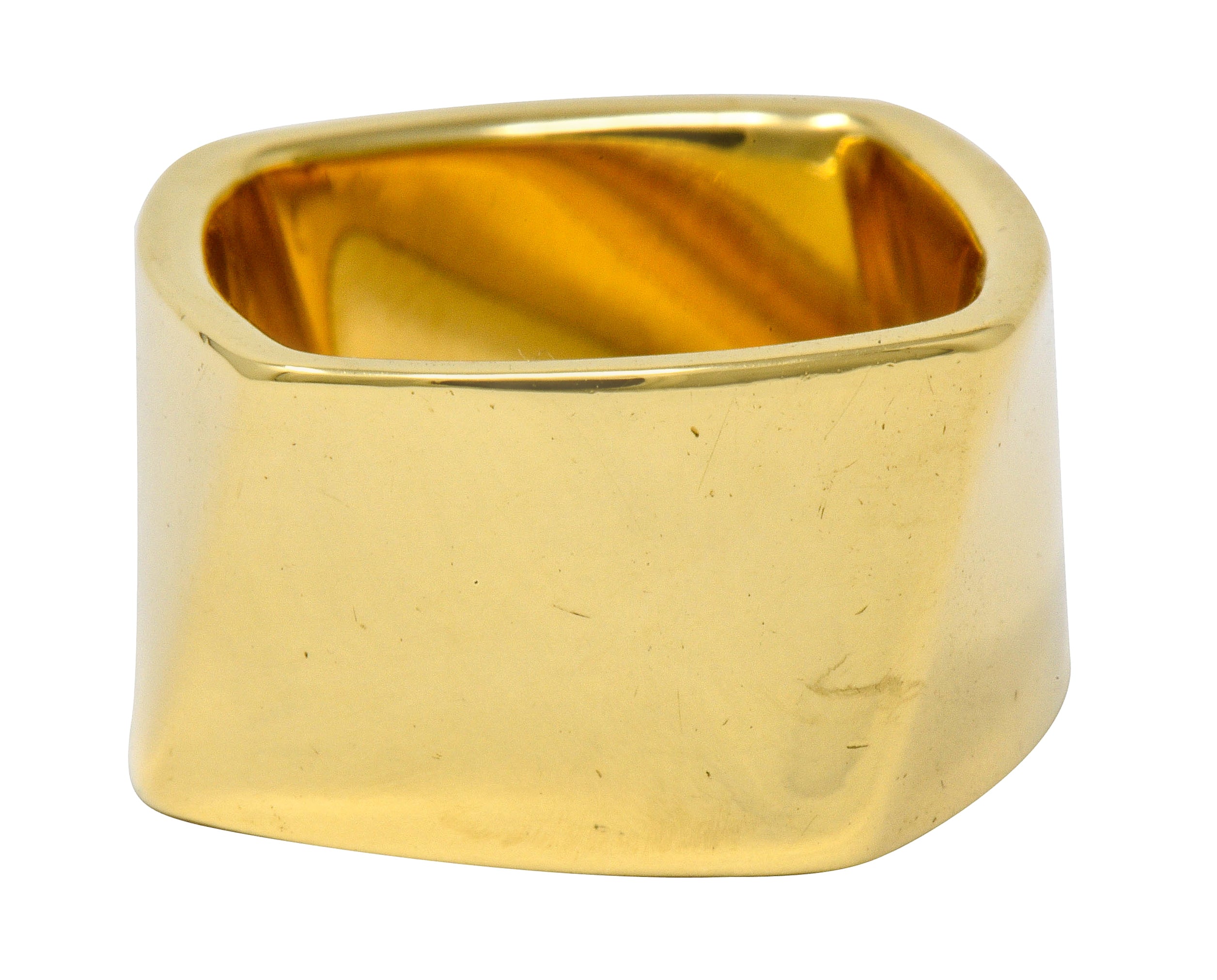 Frank Gehry Tiffany & Co. 18 Karat Gold Wide Torque Band Ring - Wilson's Estate Jewelry