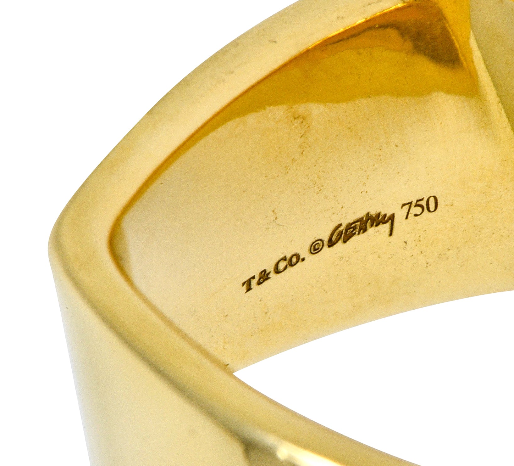 Frank Gehry Tiffany & Co. 18 Karat Gold Wide Torque Band Ring - Wilson's Estate Jewelry