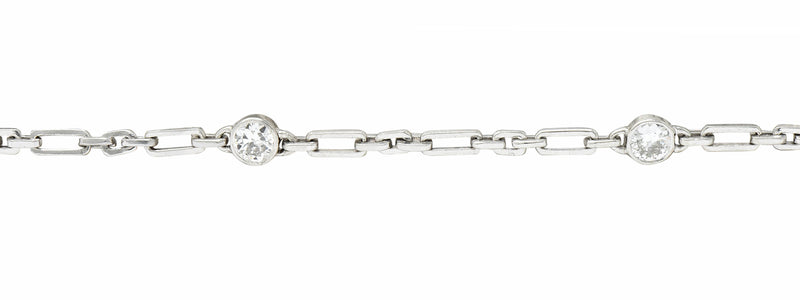 Art Deco 0.65 CTW Diamond Platinum Diamond By The Yard Braceletbracelet - Wilson's Estate Jewelry