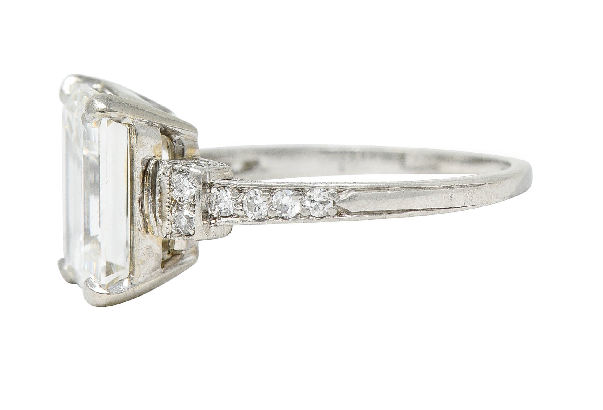 Tiffany & Co. 3.39 CTW Diamond Platinum Engagement Ring GIARing - Wilson's Estate Jewelry