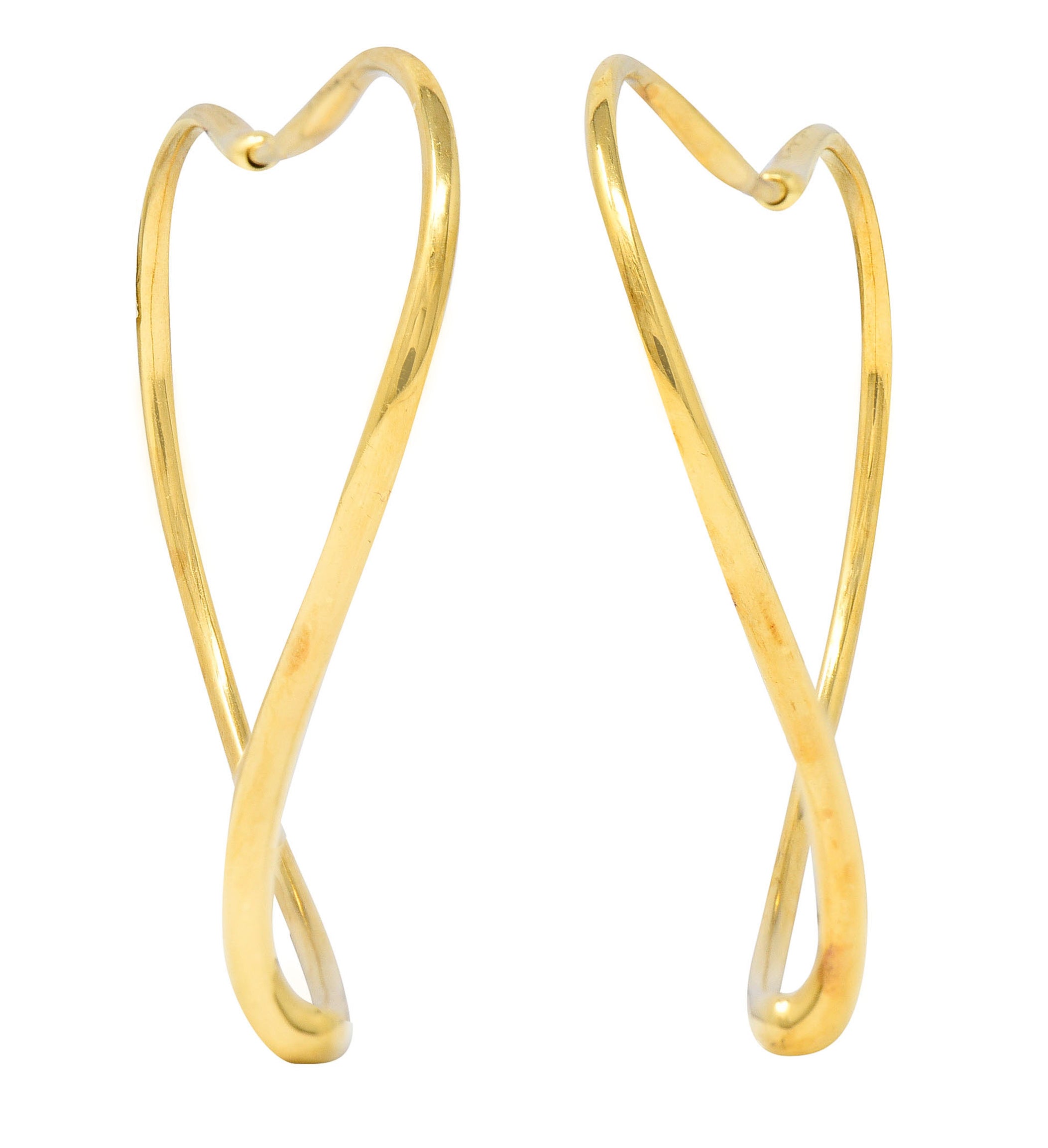 Large Elsa Peretti Tiffany & Co. 18 Karat Gold Open Heart Hoop EarringsEarrings - Wilson's Estate Jewelry