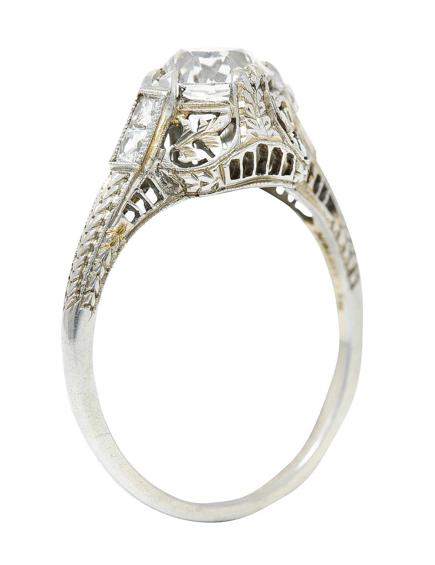 Belais 1.39 CTW Diamond 18 Karat White Gold Engagement RingRing - Wilson's Estate Jewelry