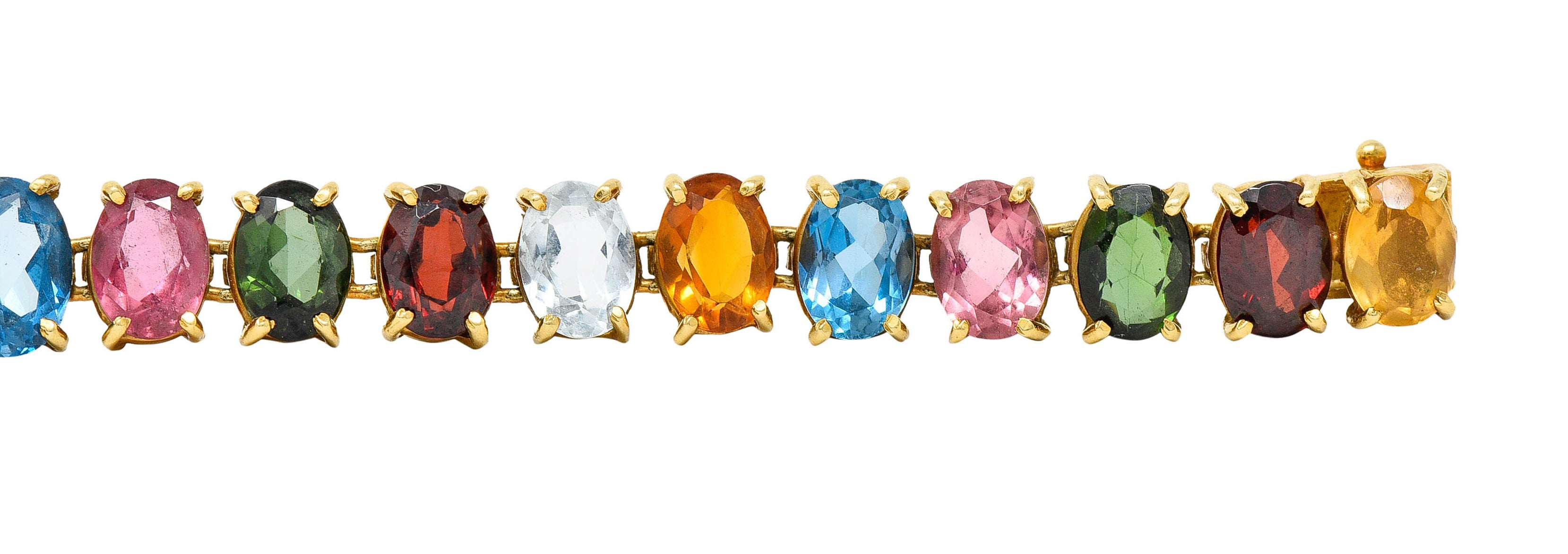 1960's H. Stern Citrine Topaz Spinel Multi-Gem 18 Karat Gemstone Braceletbracelet - Wilson's Estate Jewelry