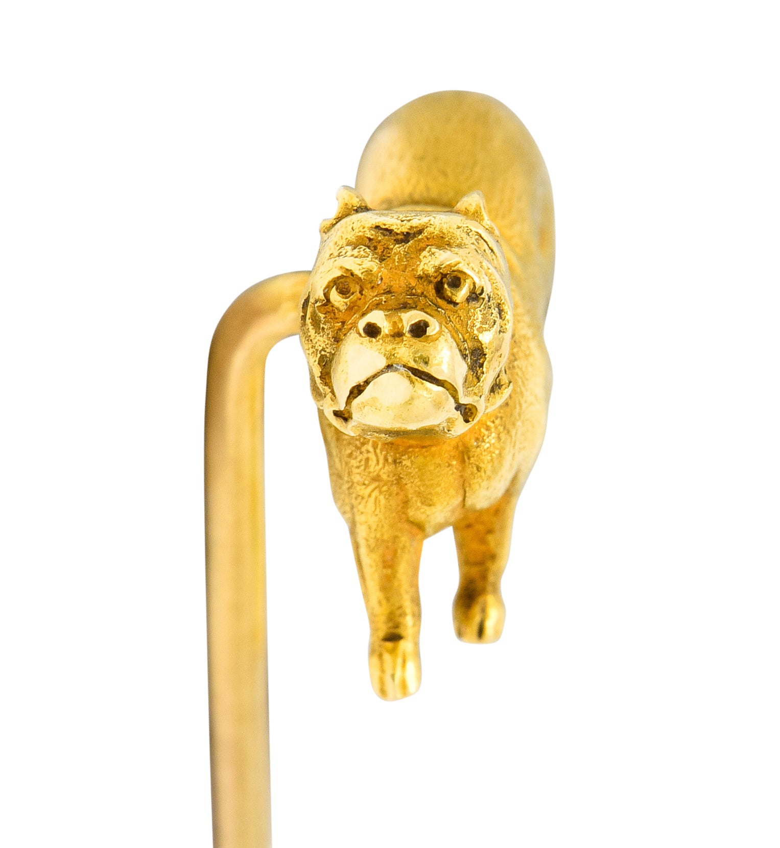 Tiffany & Co. Art Nouveau 18 Karat Gold Bulldog Stickpin - Wilson's Estate Jewelry