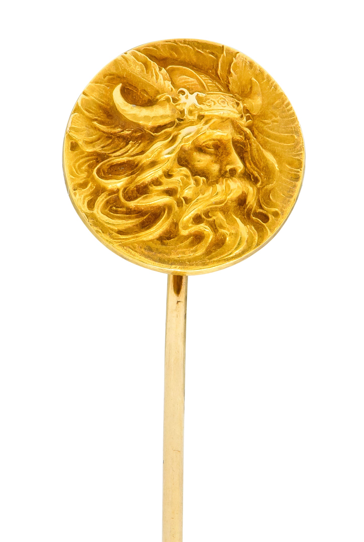 Art Nouveau 14 Karat Gold Viking Stickpin - Wilson's Estate Jewelry